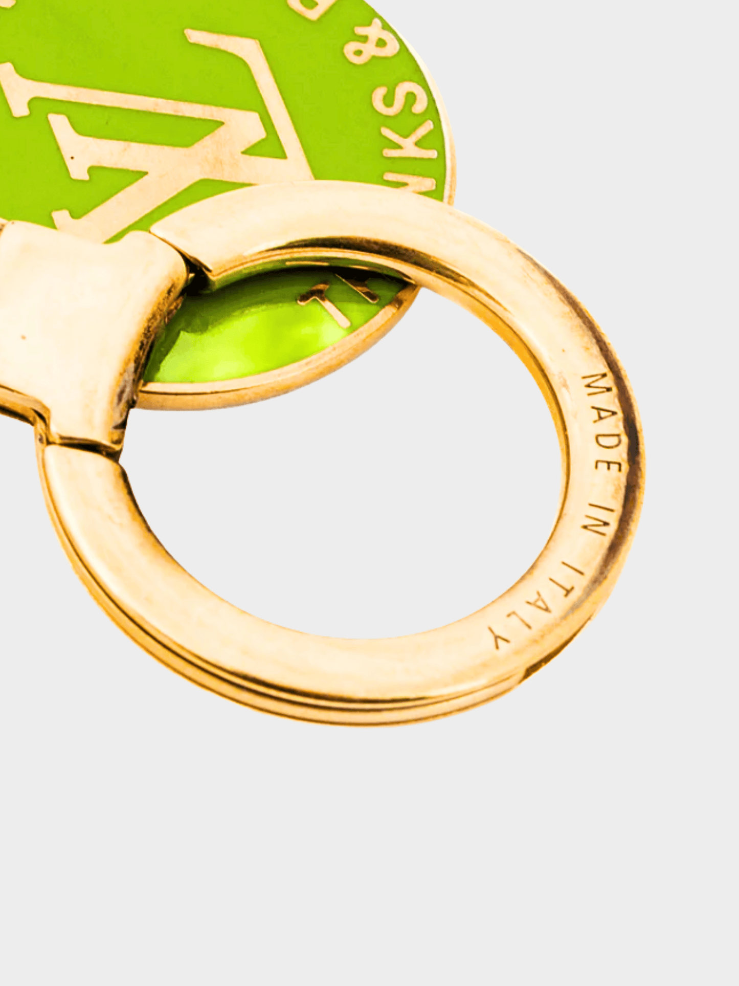 Louis Vuitton 2009 Globe Charm Chains Multicolore Gold-Tone Key Ring