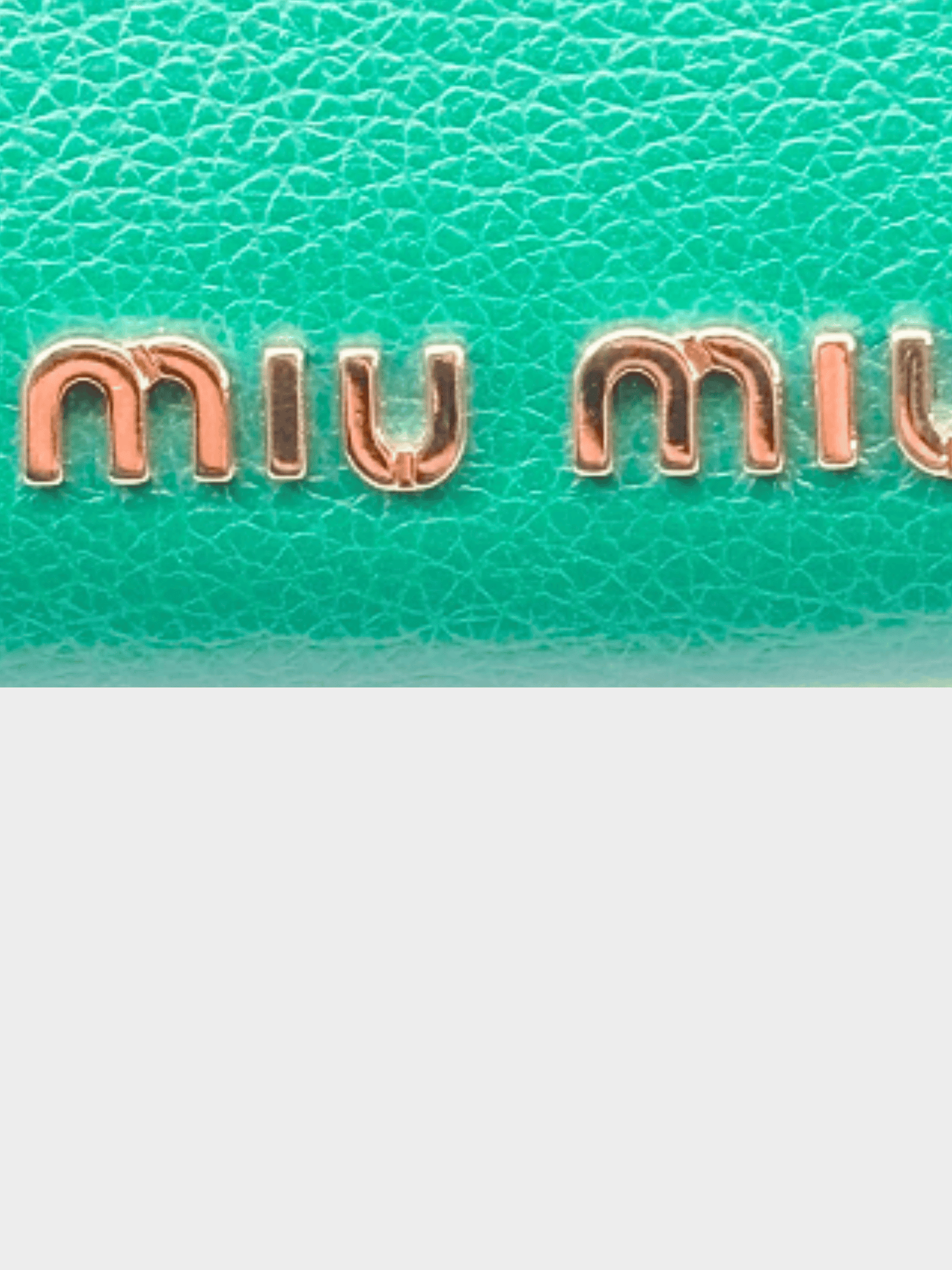 Miu Miu 2010s Green Leather Shoulder Pouch