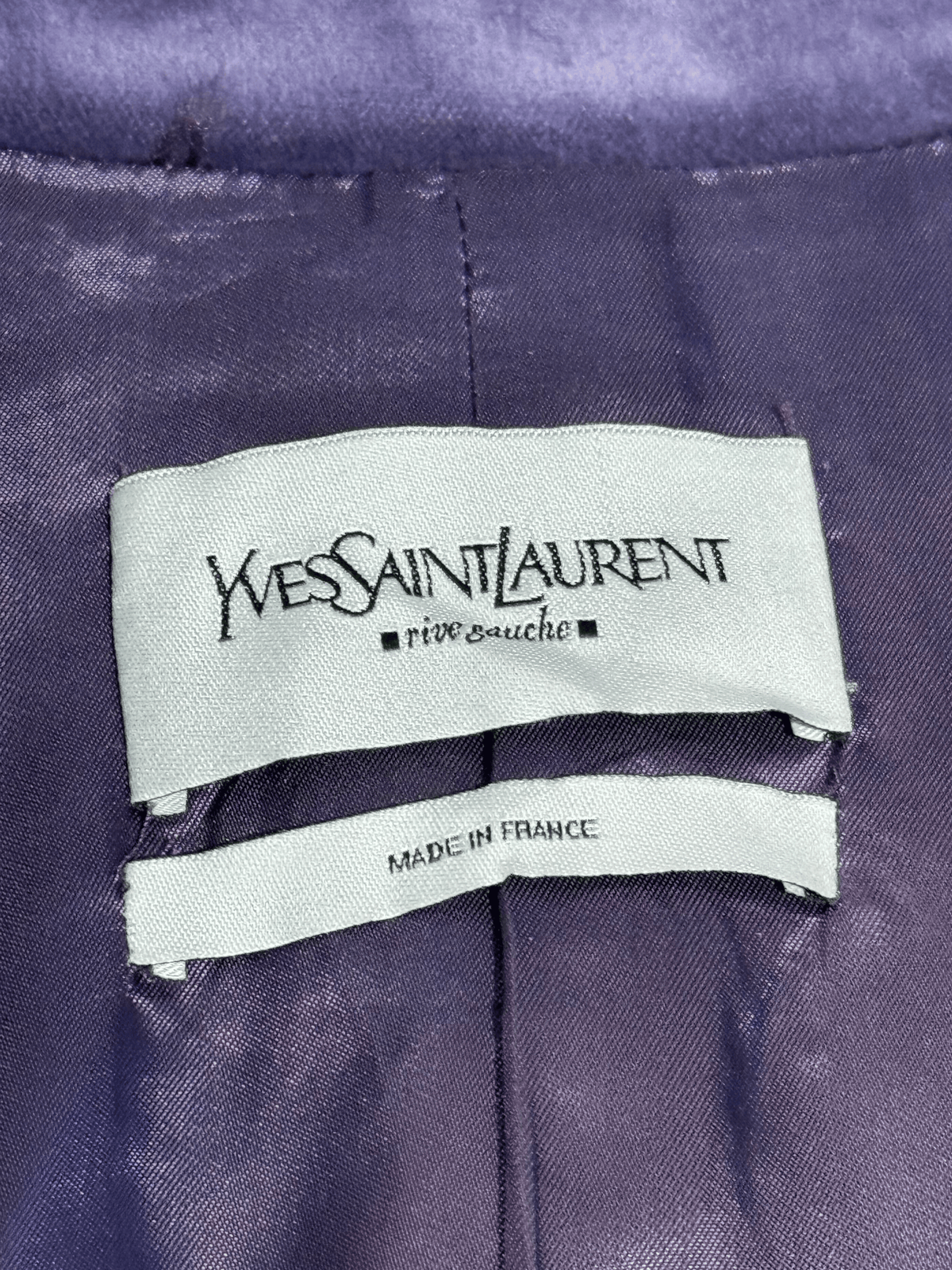 Yves Saint Laurent 2004-2005 Purple Velvet Military Jacket