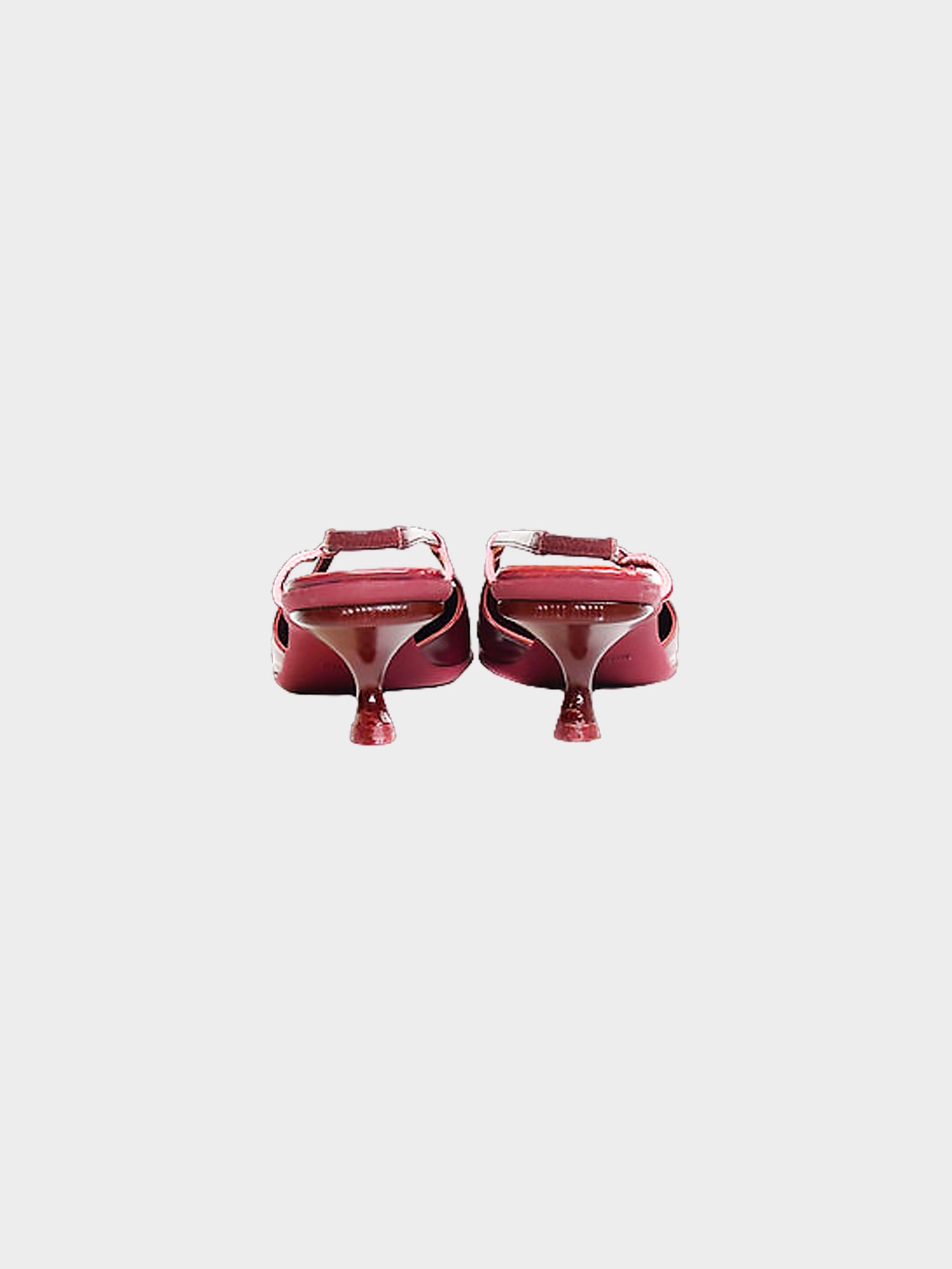 Miu Miu SS 2000 Rare Leather Kitten Heels with Rose Bowtie