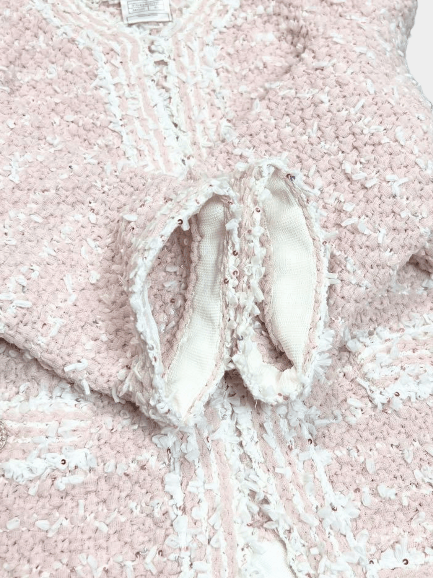 Chanel 2000s Pink Tweed Short Sleeve Jacket