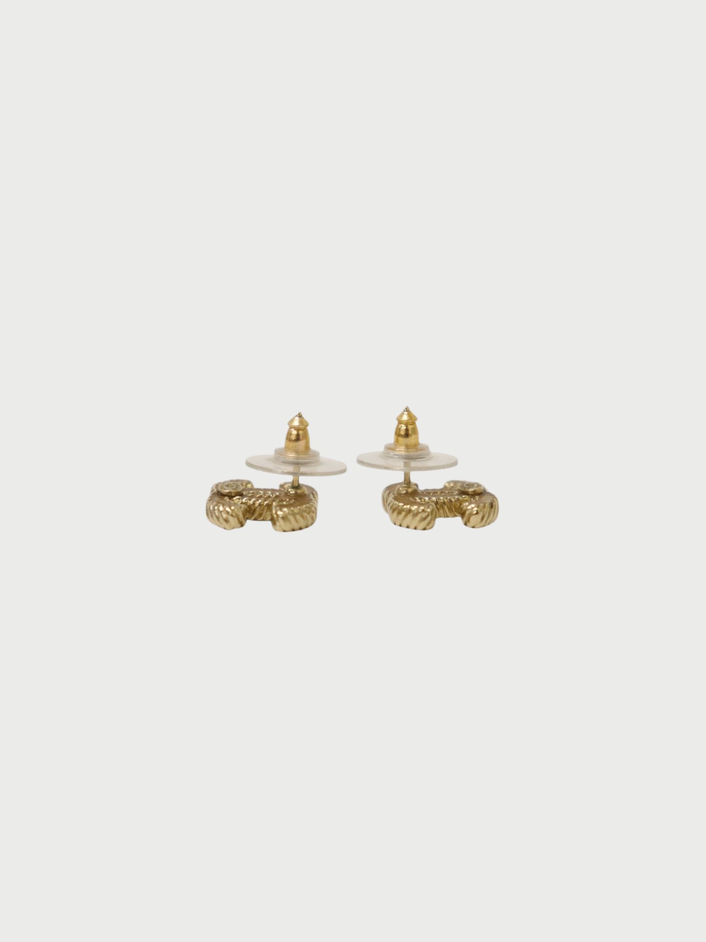Chanel 2012 Gold Beige COCO Earrings
