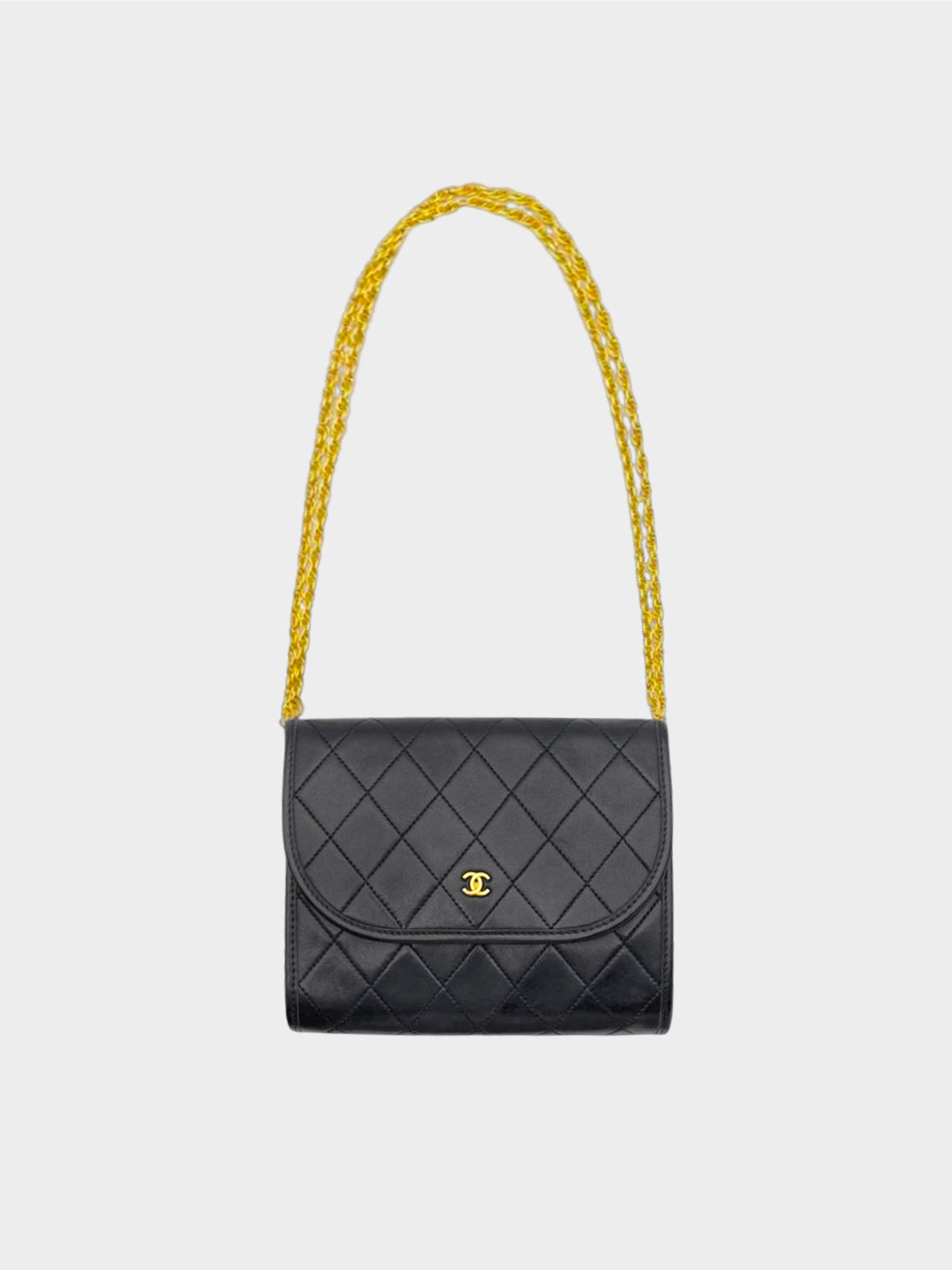 Chanel 1980s Quilted Lambskin Leather Bag
