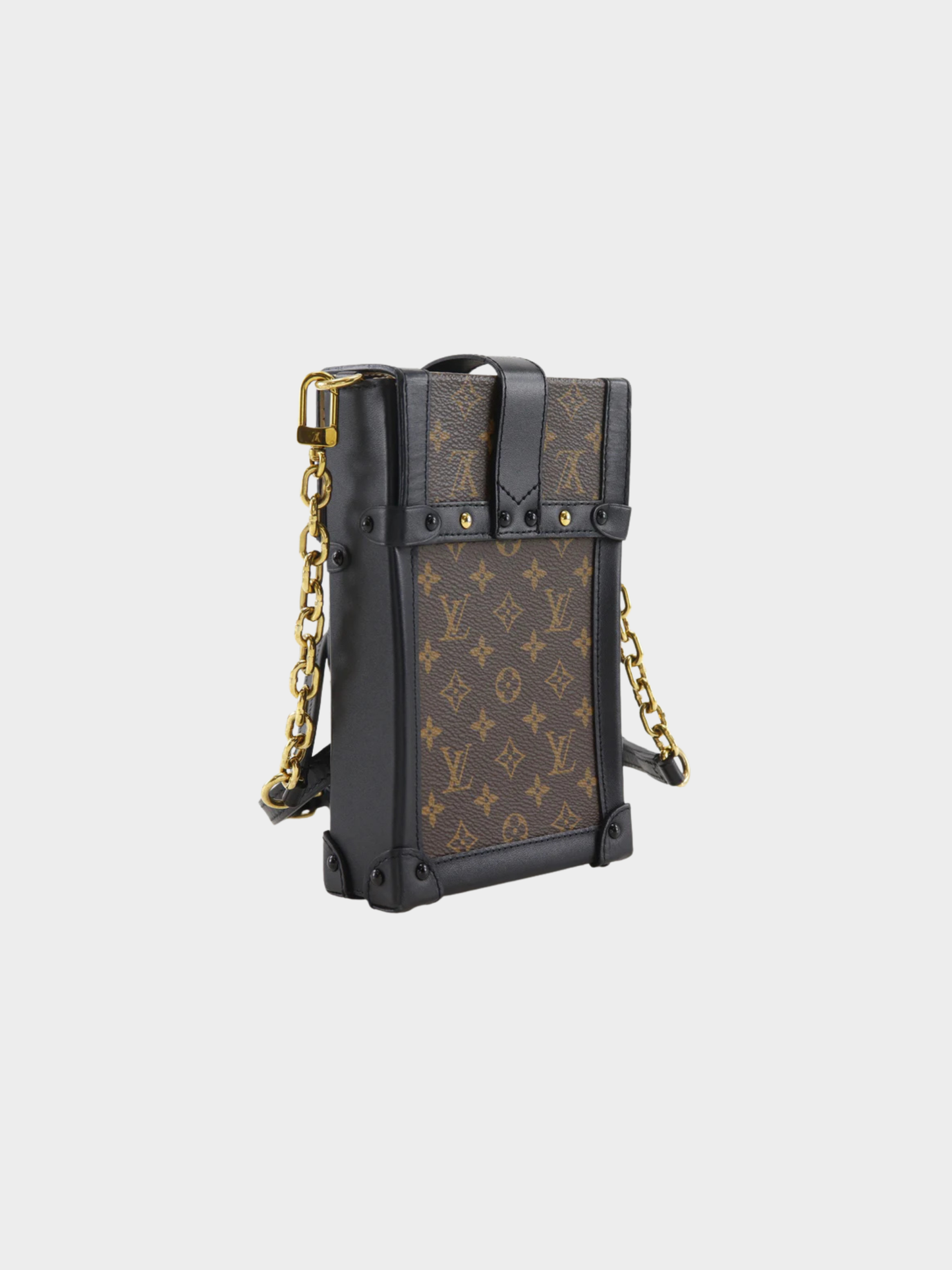 Louis Vuitton 2019 Brown Monogram Canvas Pochette Trunk Vertical
