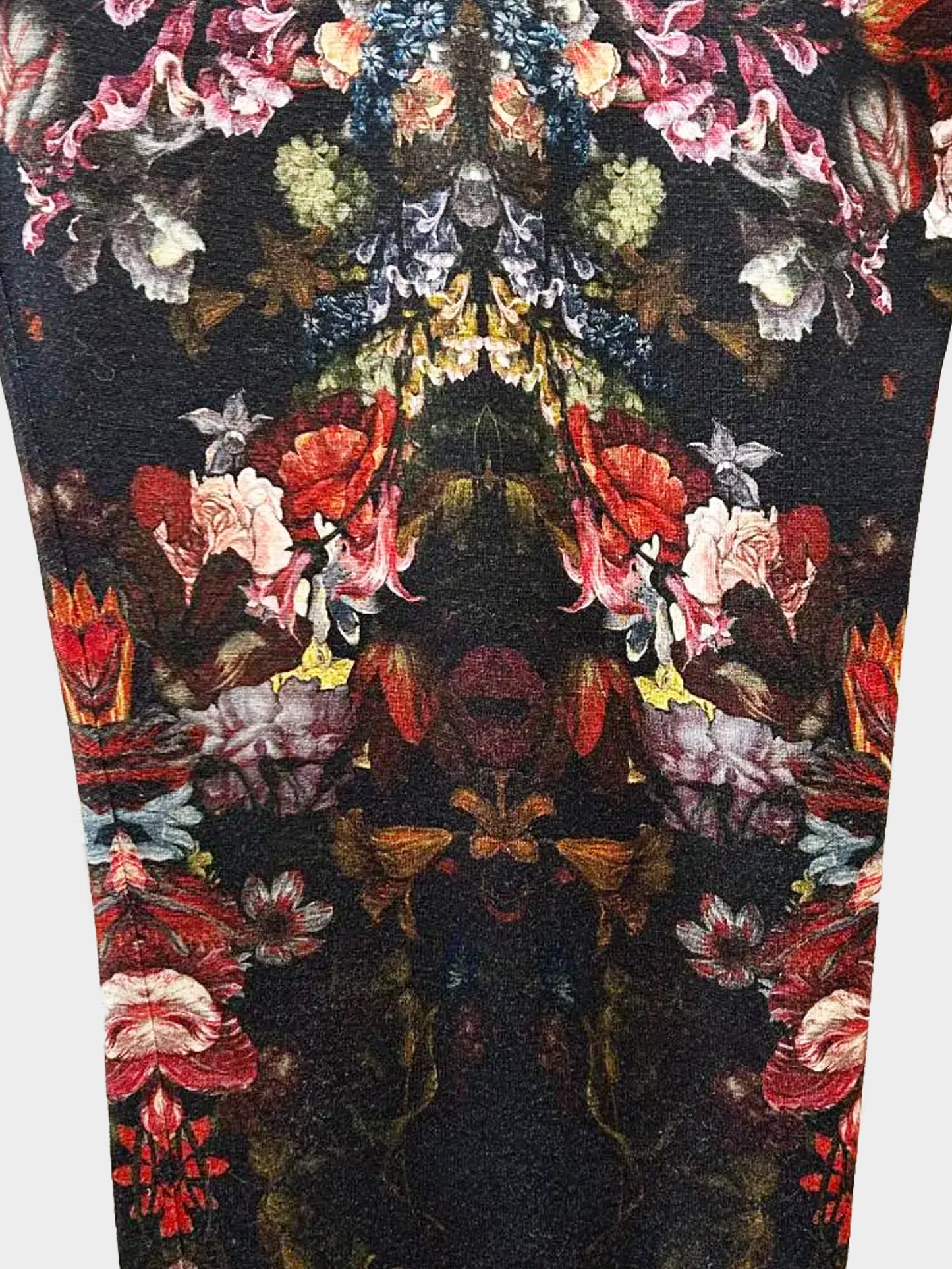 Alexander McQueen 2010s Renaissance Floral Print Wool Dress