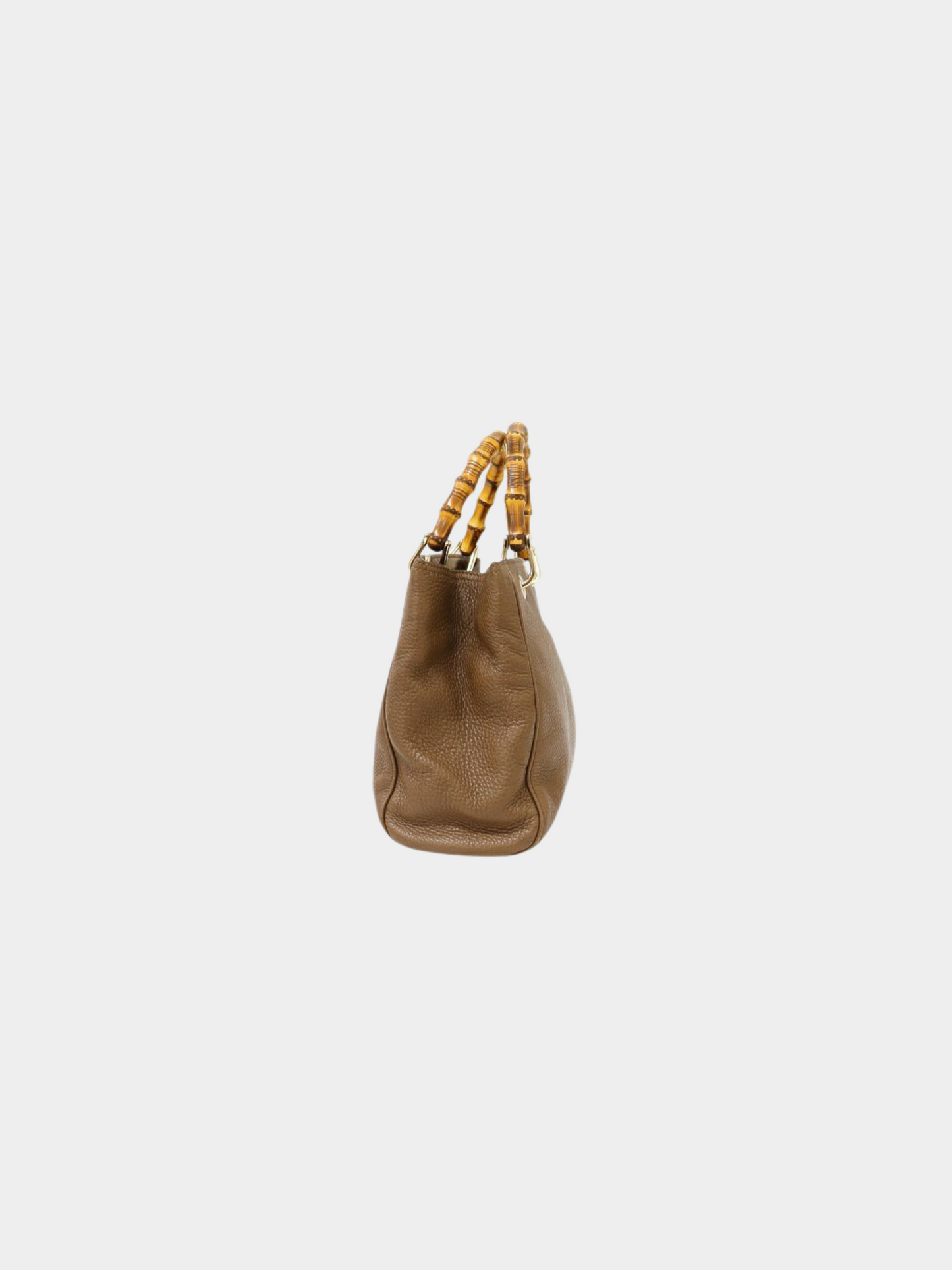Gucci 2000s Brown Bamboo Shopper 2Way Bag