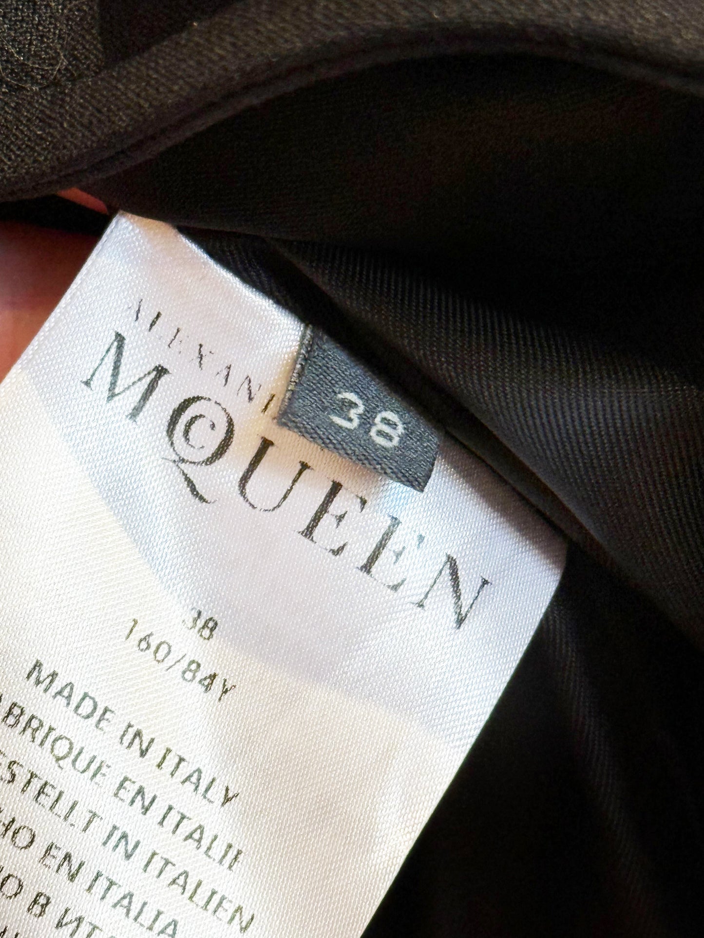 Alexander McQueen 2010s White and Black Check Print Wool Blend Jacket
