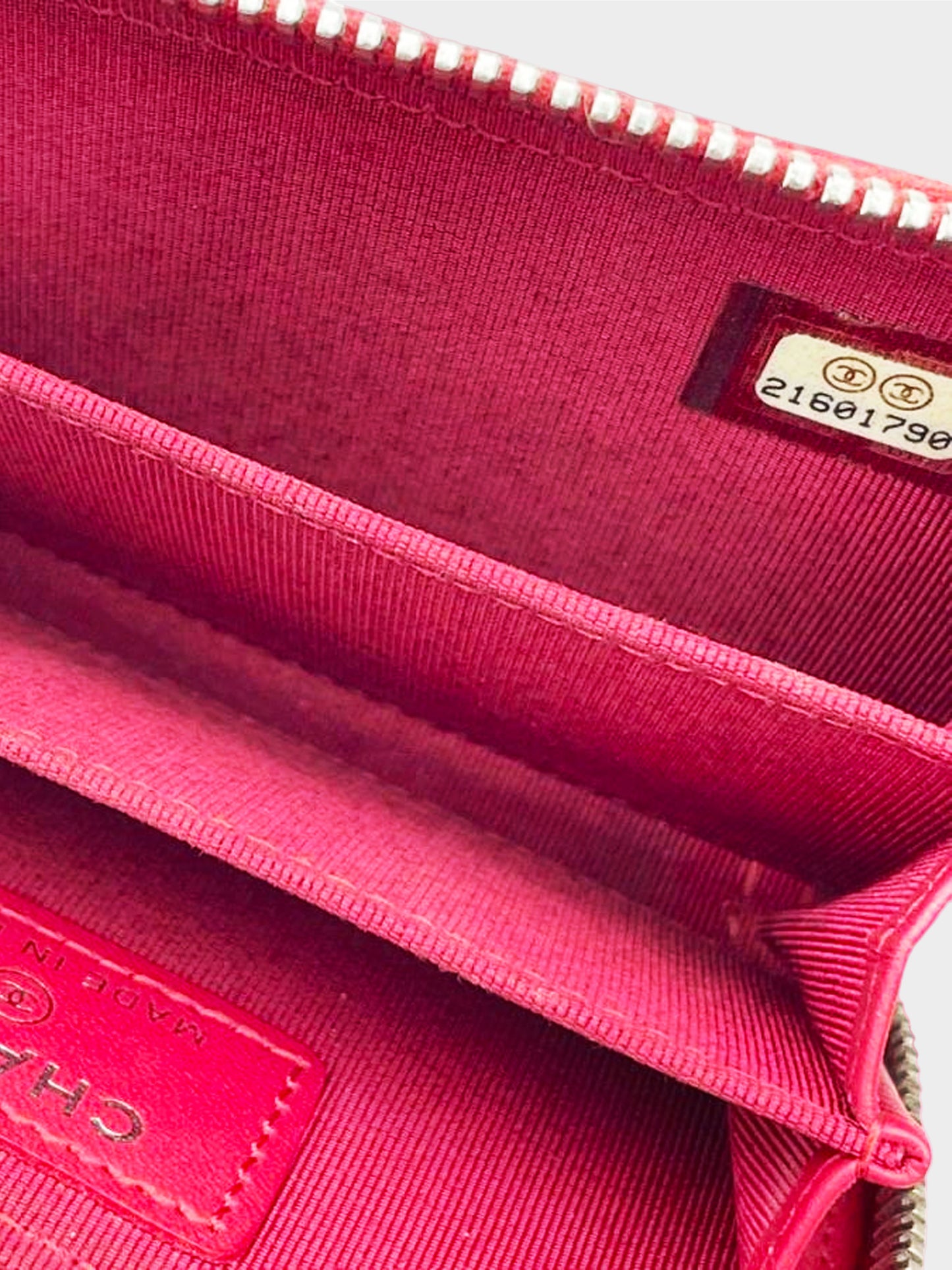 Chanel 2015 Red Matelasse Caviar Skin Coin Case