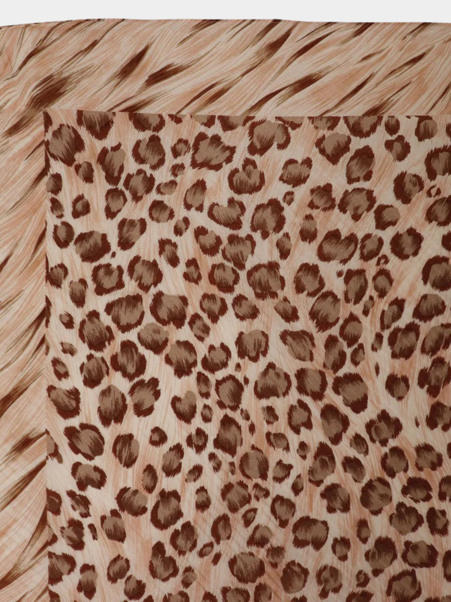Balmain 2000s Beige Leopard Pattern Calfskin Scarf
