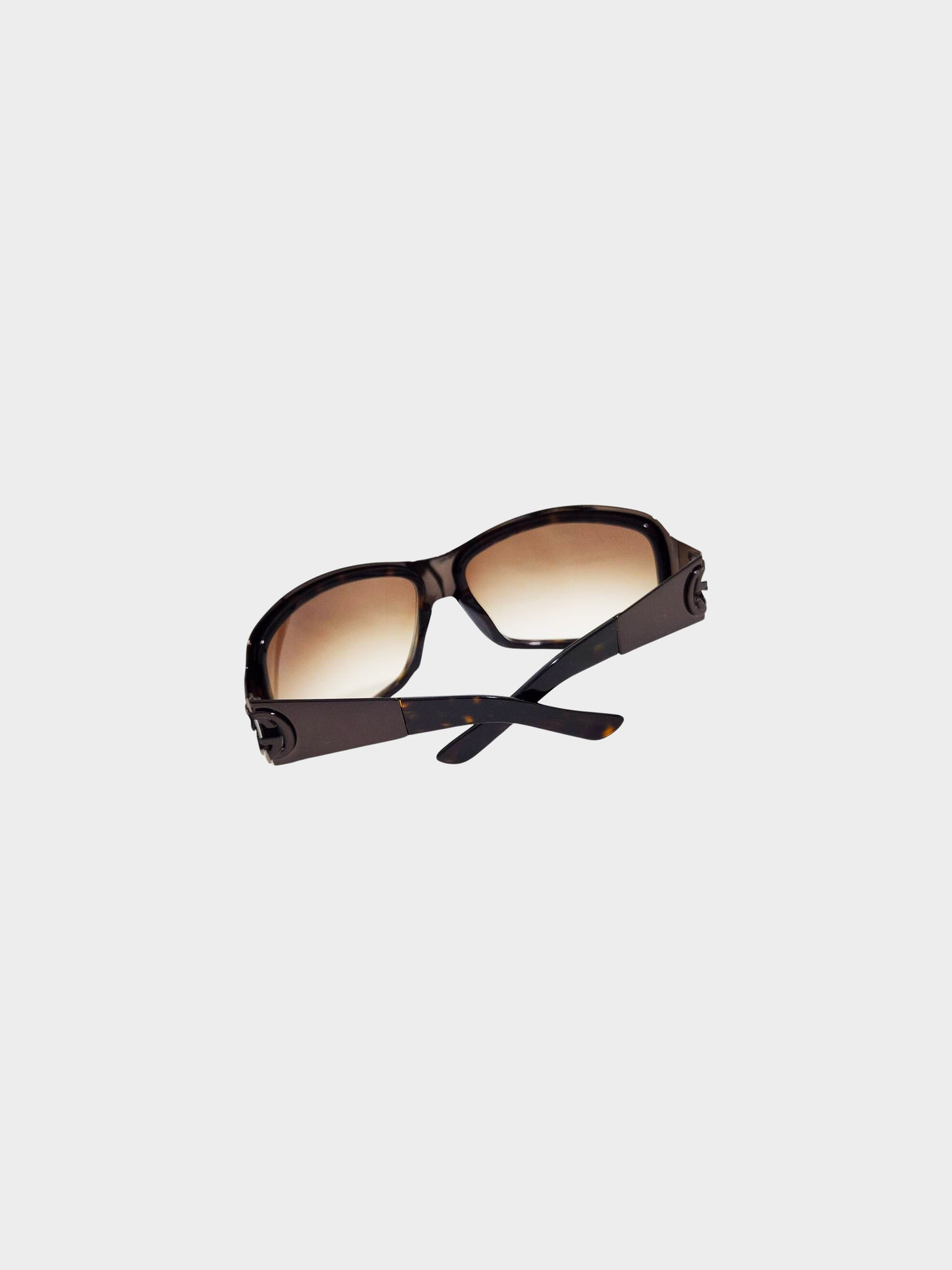 Gucci 2000s Brown Tortoiseshell GG 2754/S Oversized Sunglasses