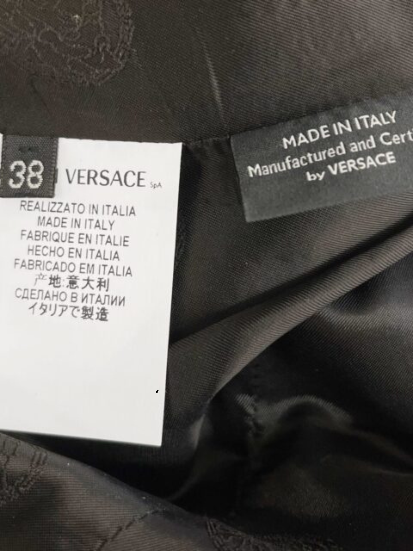 Versace 2010s Black Lambskin Leather Corset Hook Dress