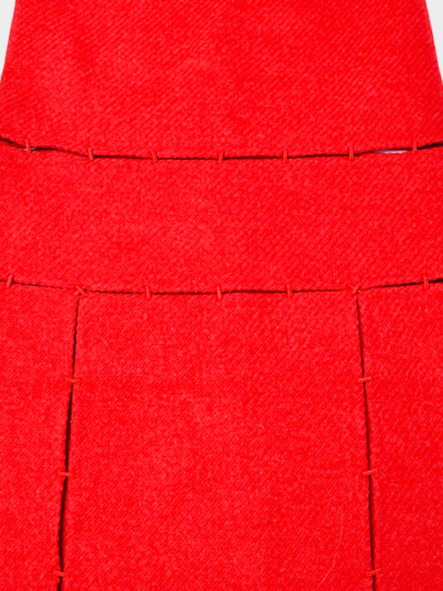 Prada FW 1998 Red Cut-out Wool Dress