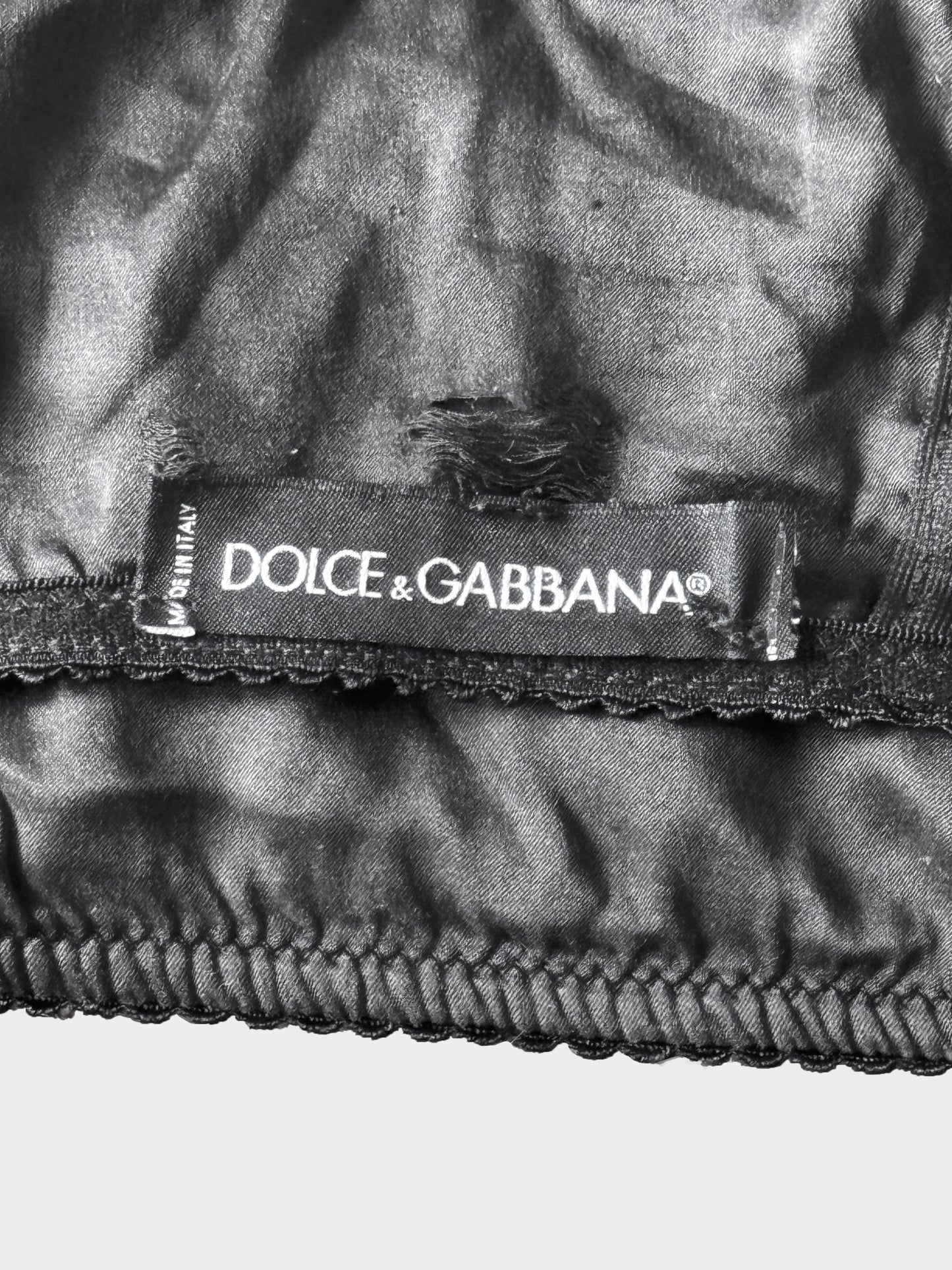Dolce and Gabbana 2000s Black Lace and Bow Bra