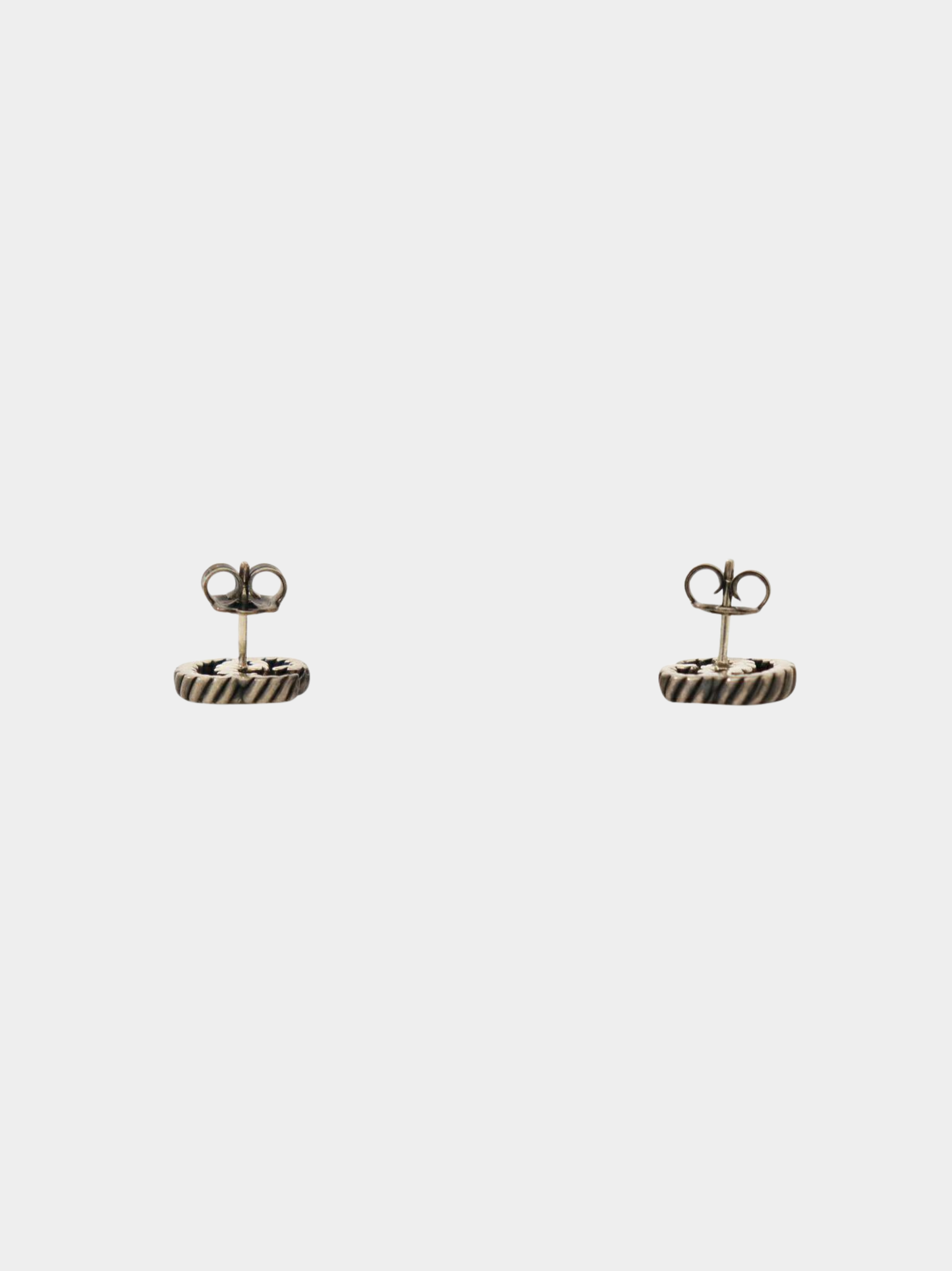 Gucci 2000s Silver Double G Stud Earrings