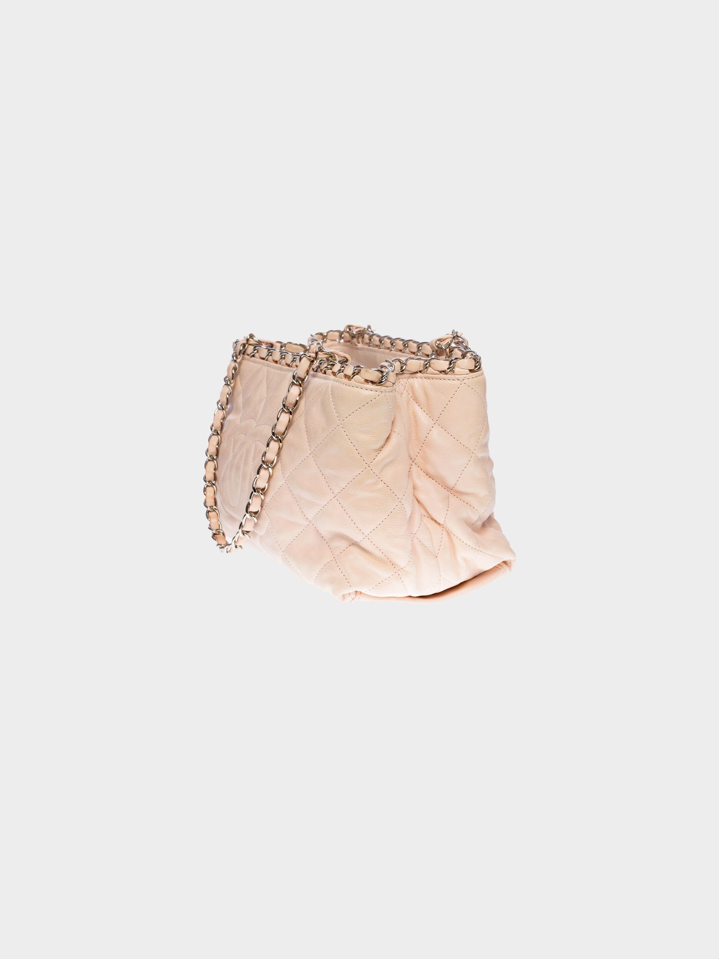 Chanel 2011 Pink Lambskin Quilted Chain Tote Bag