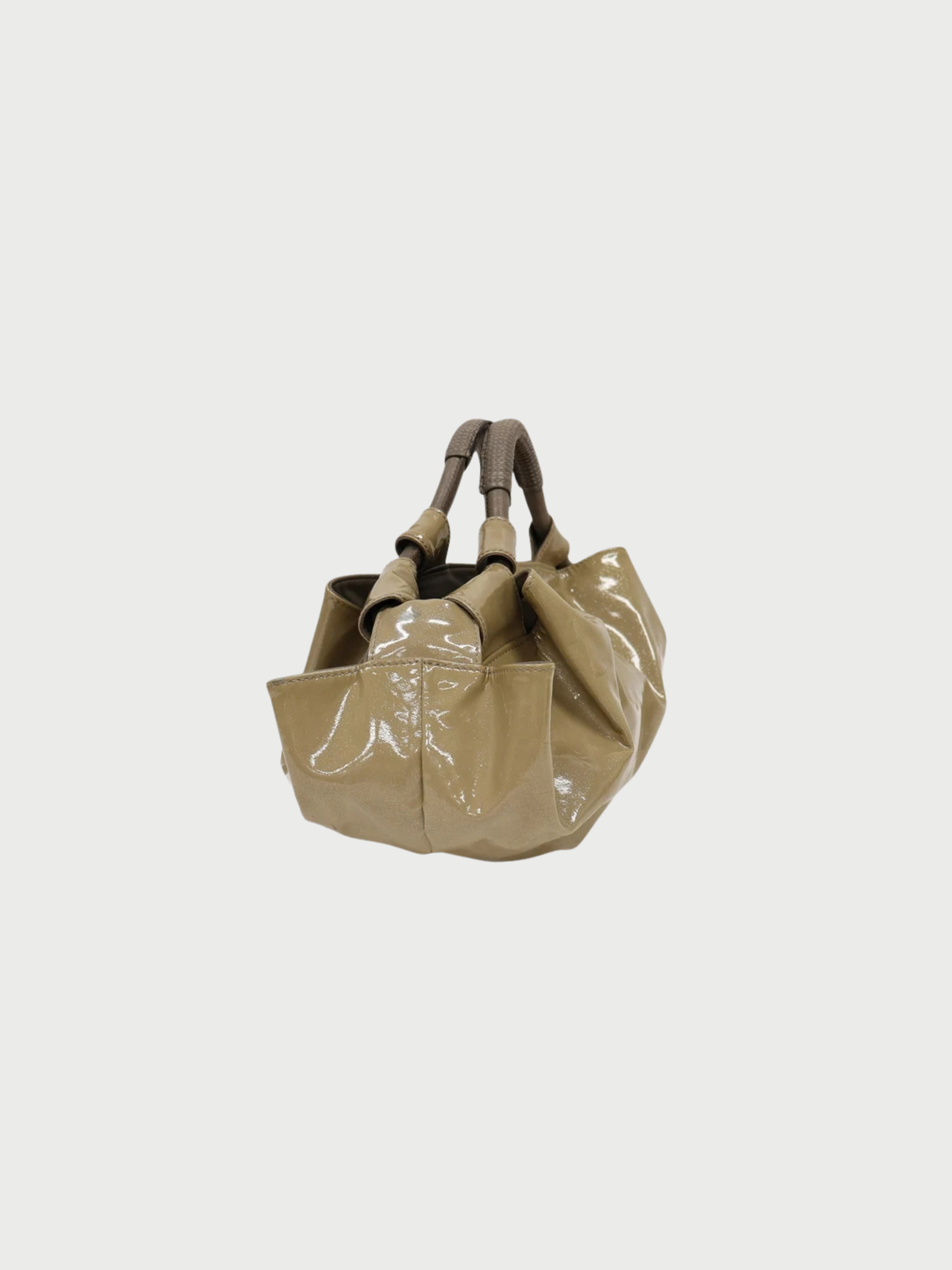 Loewe 2000s Beige Patent Leather Nappa Aire Bag
