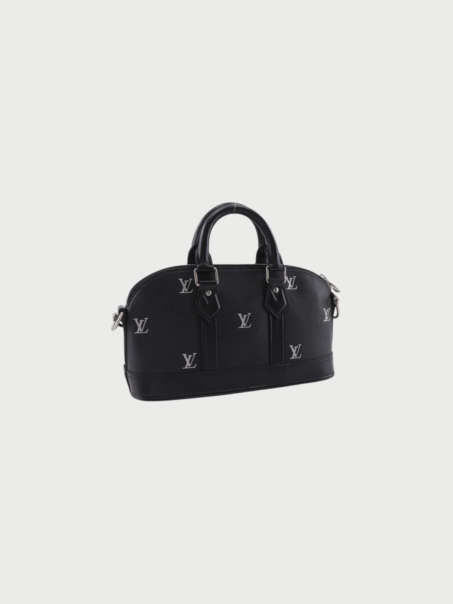 Louis Vuitton 2020s Black Calf Leather Alma EW 2Way Bag