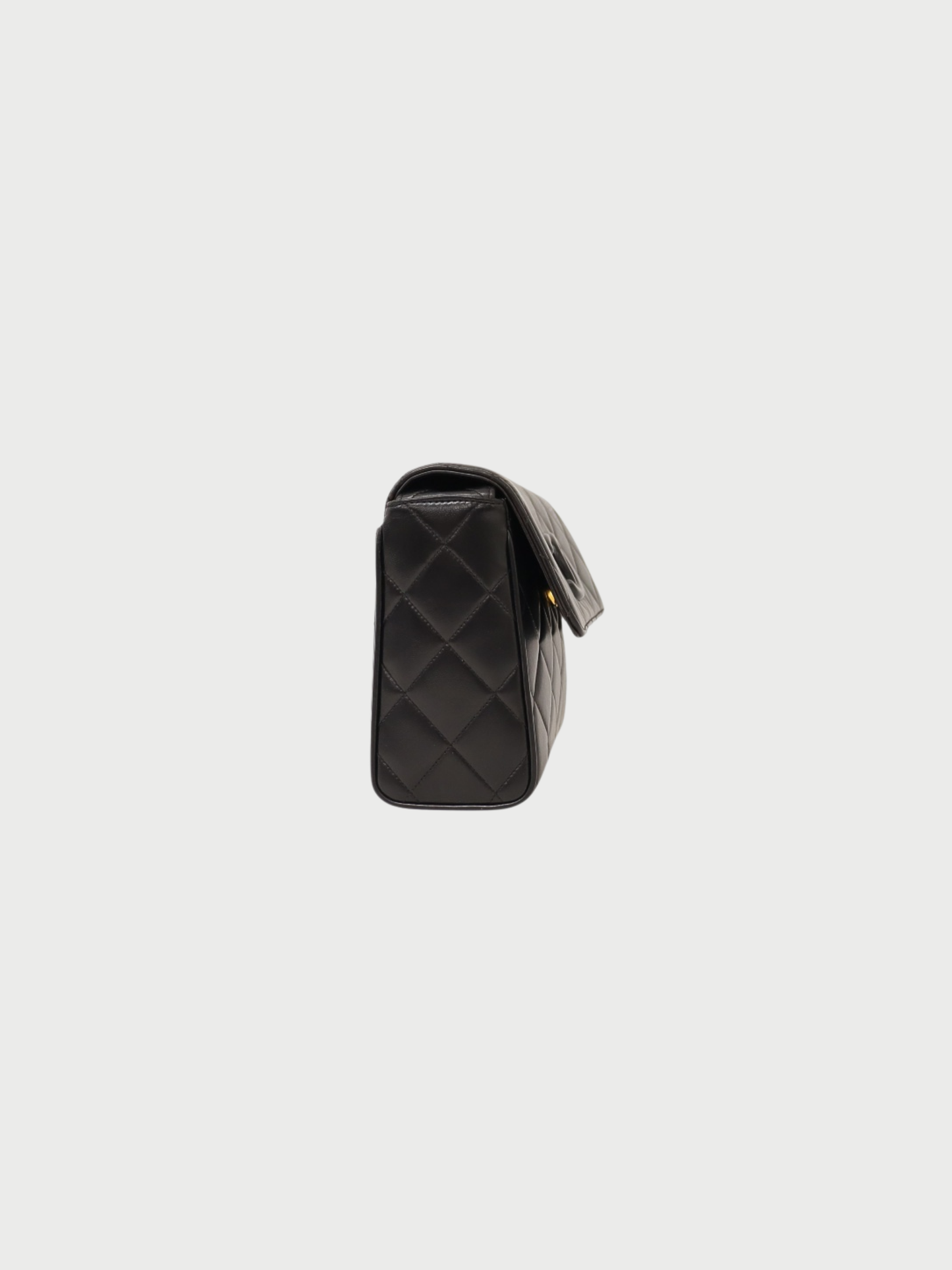 Chanel 1992-1994 Black Leather Matelassé Shoulder Bag