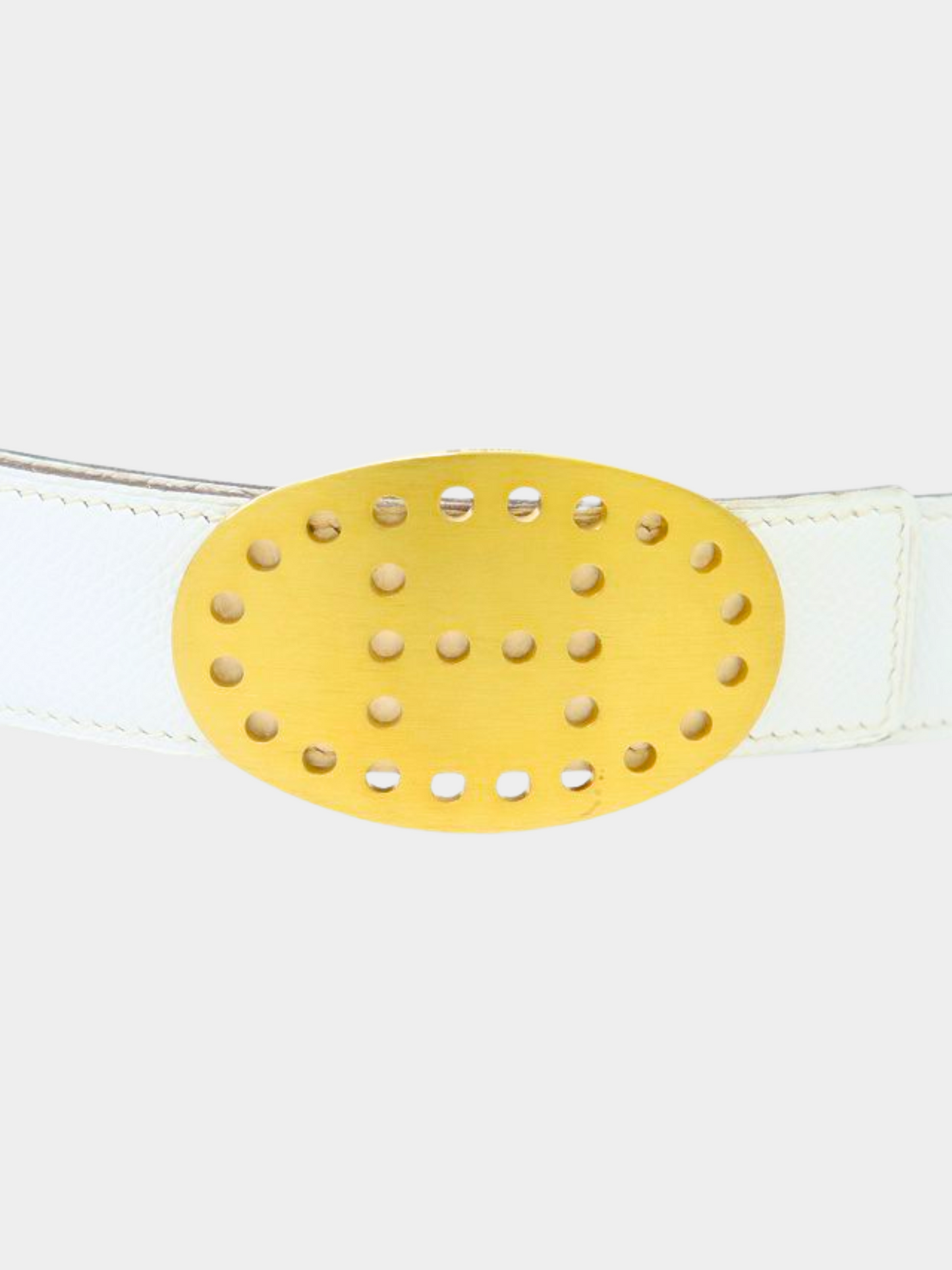 Hermes 2003 White Evelyne Belt