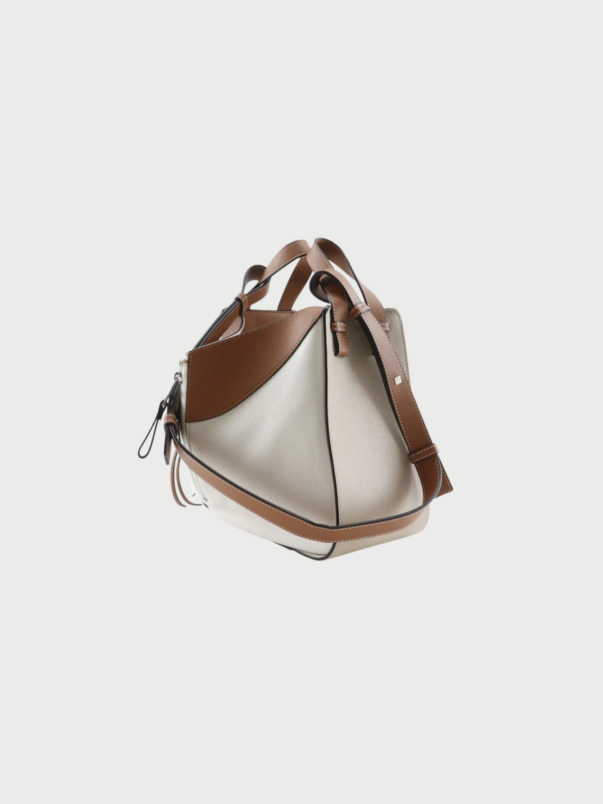 Loewe 2016 Brown and White Calfskin Hammock Small Bag