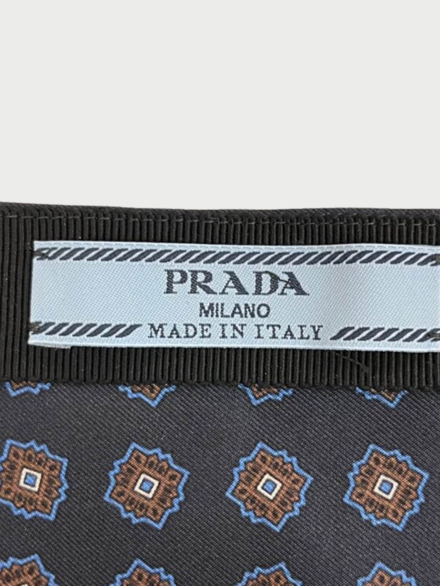 Prada 2020s Printed Silk Twill Wrap Top