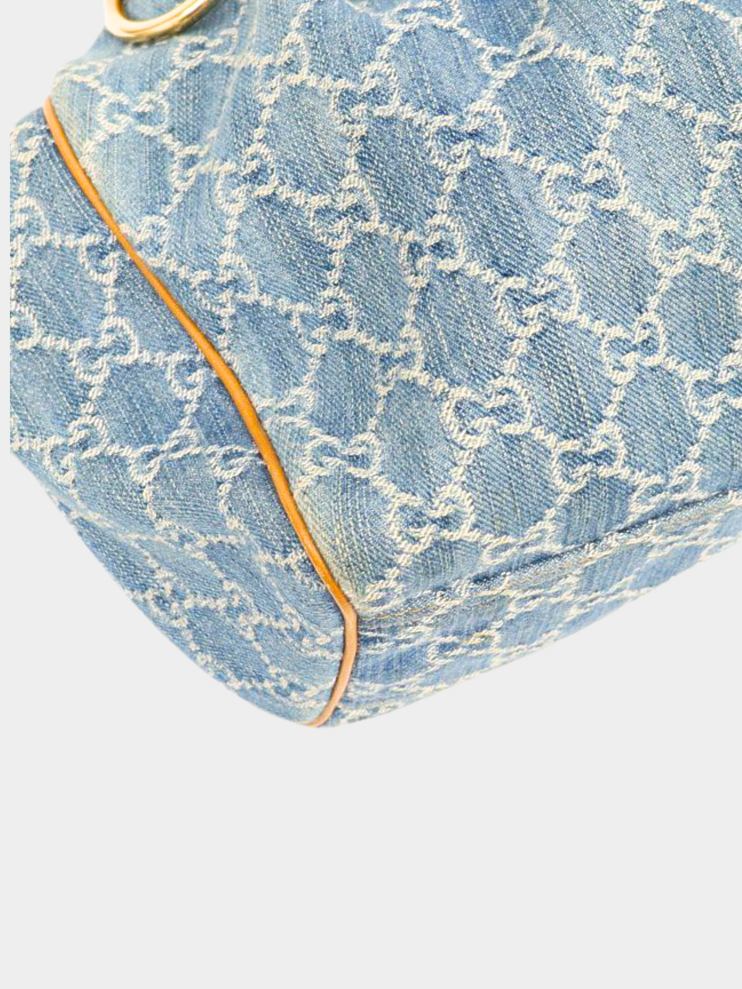Gucci 2000s Blue Denim Monogram Bag