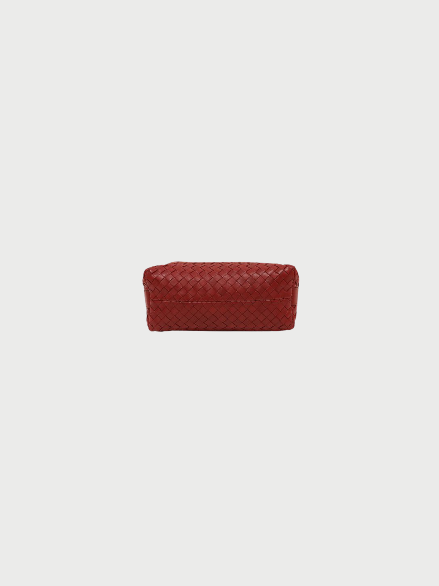 Bottega Veneta 2000s Red Leather Intrecciato Mini Handbag