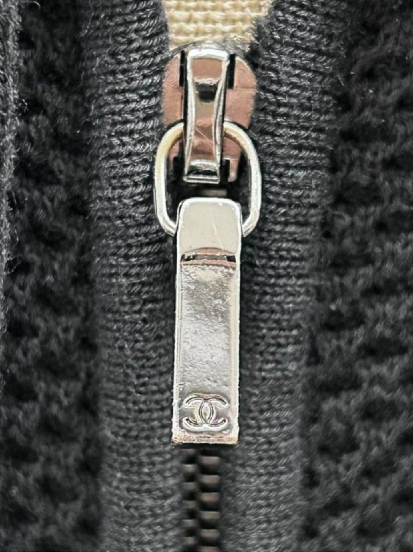 Chanel SS 2012 Black Cotton Knit Tie Neck Dress