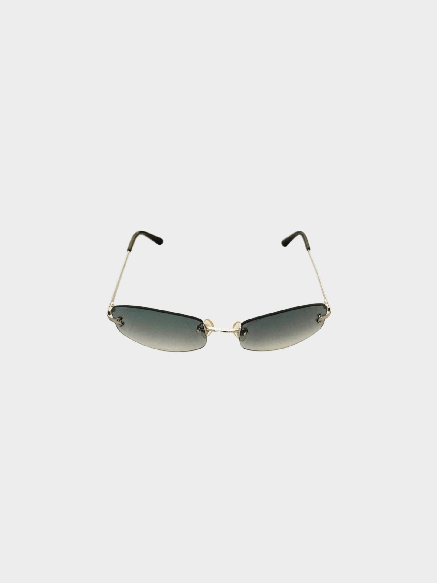Chanel 2000s Gradient Rimless Oval Sunglasses