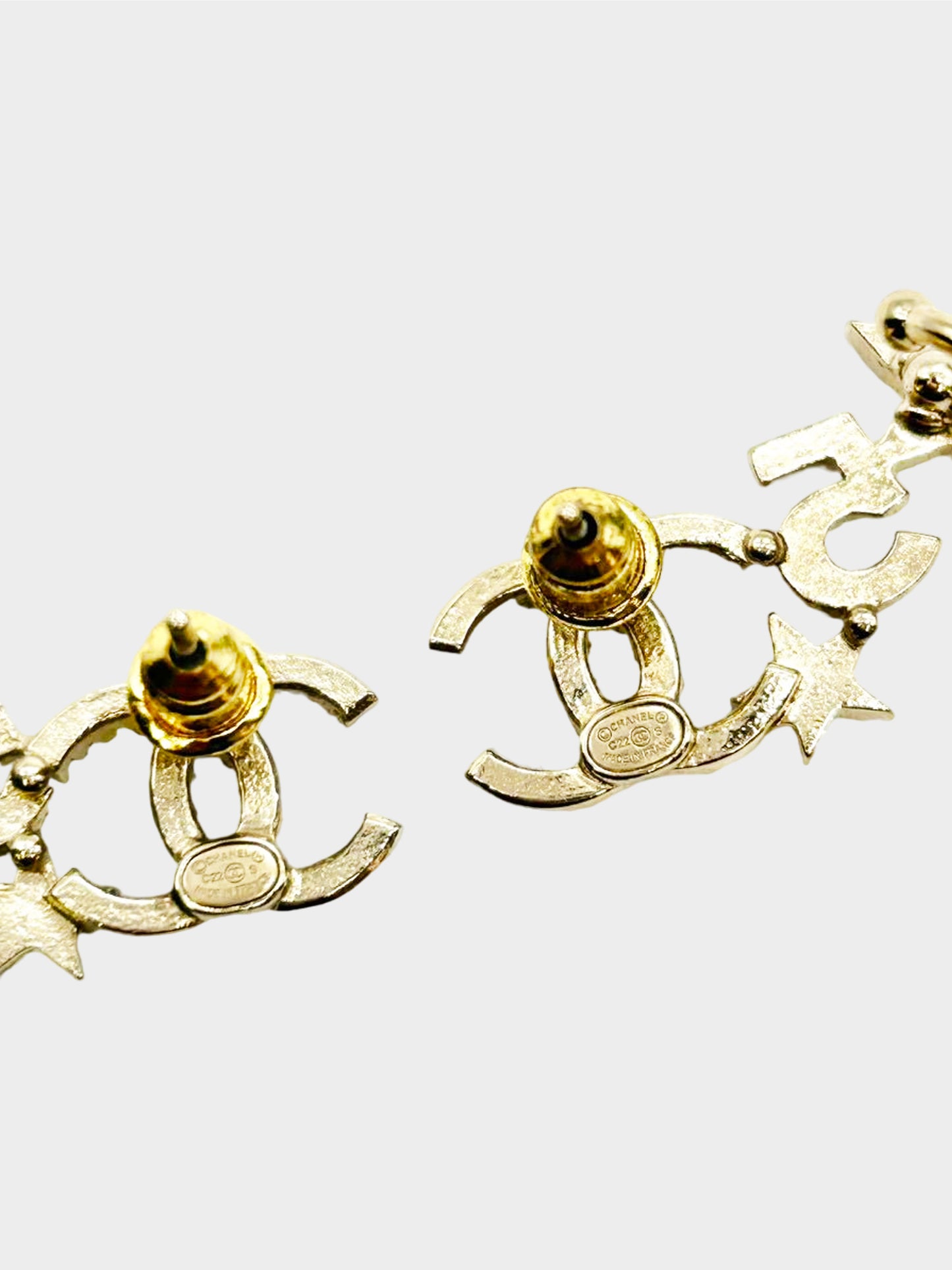 Chanel 2022 CC No. 5 Star Cluster Climber Stud Earrings