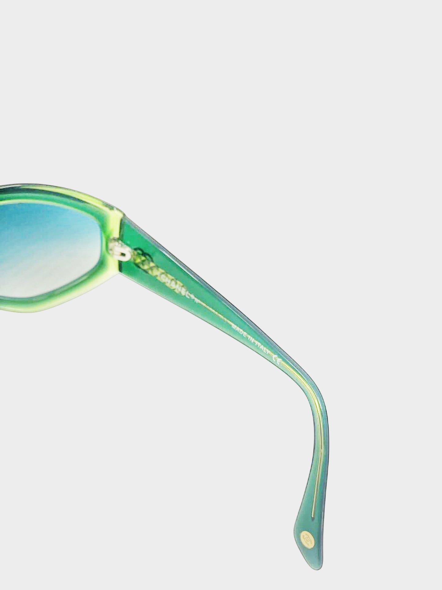 Chanel 2000s Blue and Green 5021 Sunglasses