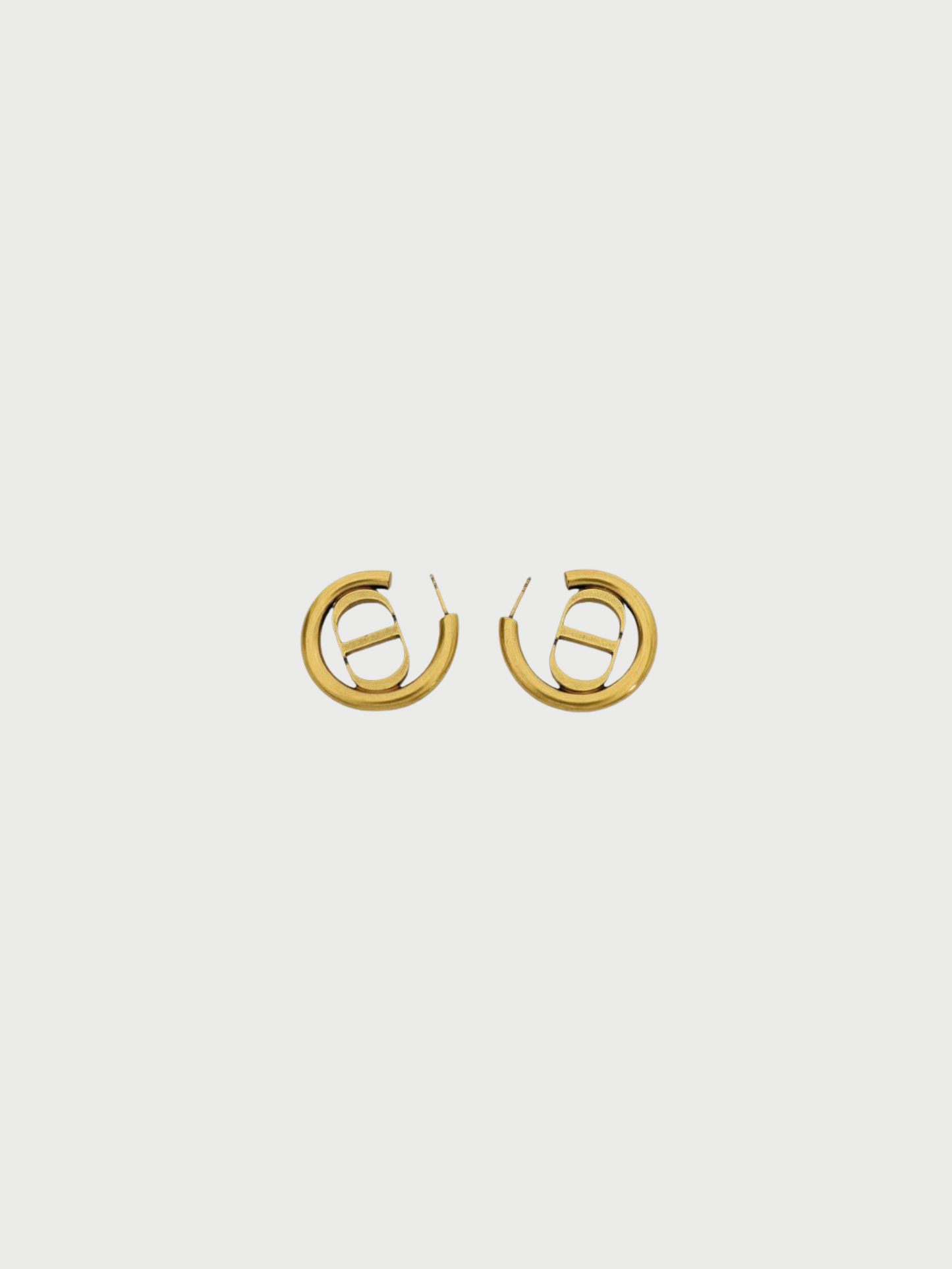 Christian Dior 2000s Gold 30 Montaigne Earrings