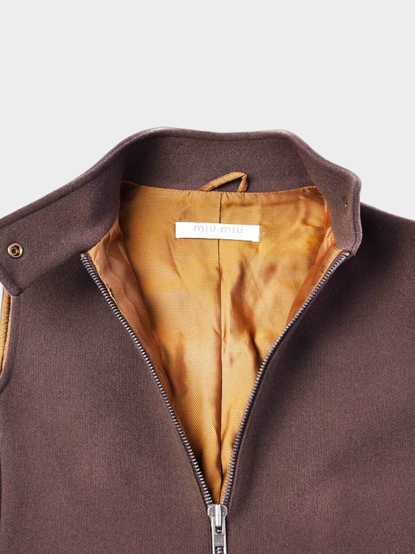 Miu Miu FW 1999 Brown Zip Vest