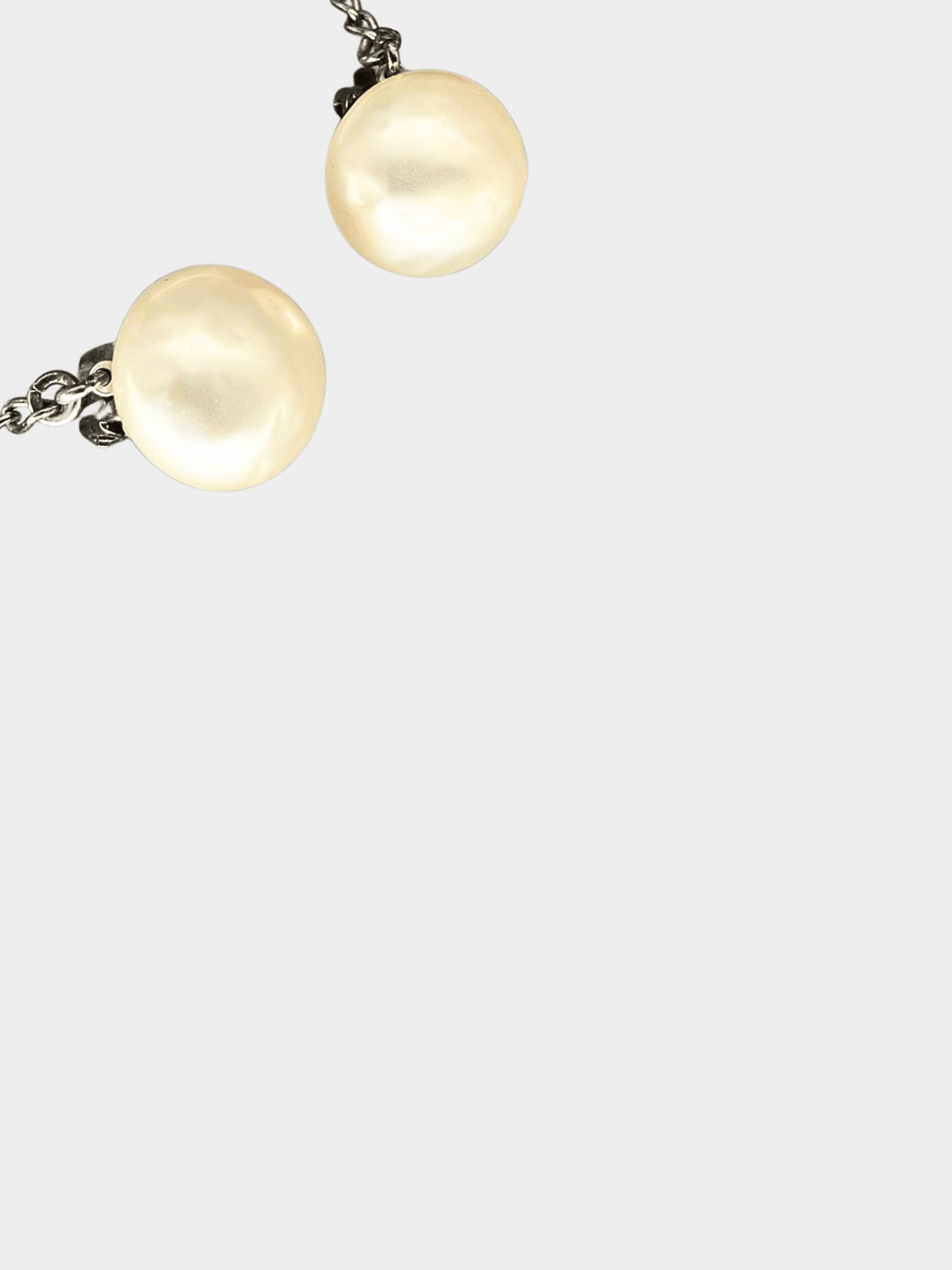 Chanel 1996 Black and White CC Dangling Earrings