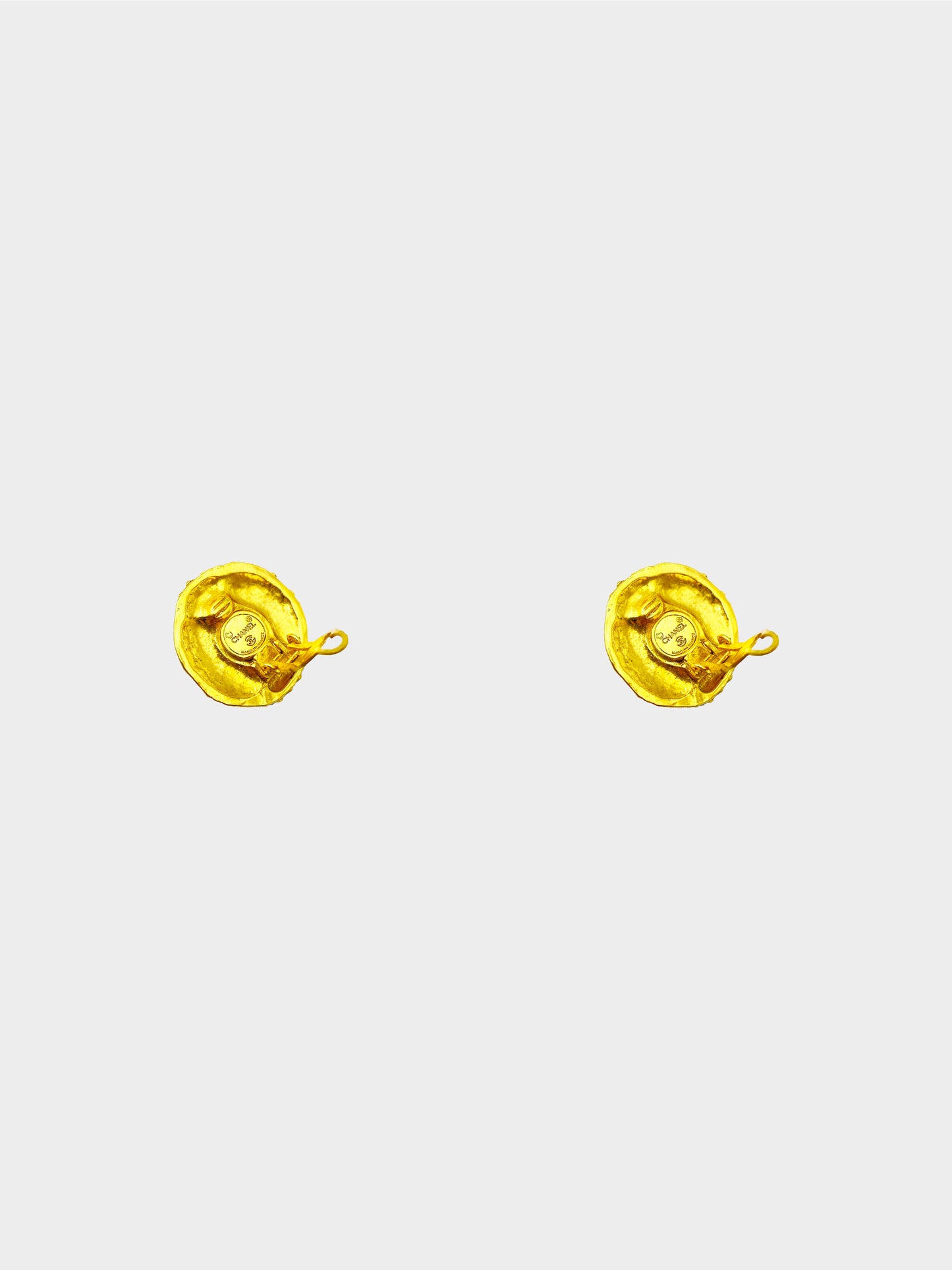 Chanel 1970s Faux Pearl Round Clip-On Earrings