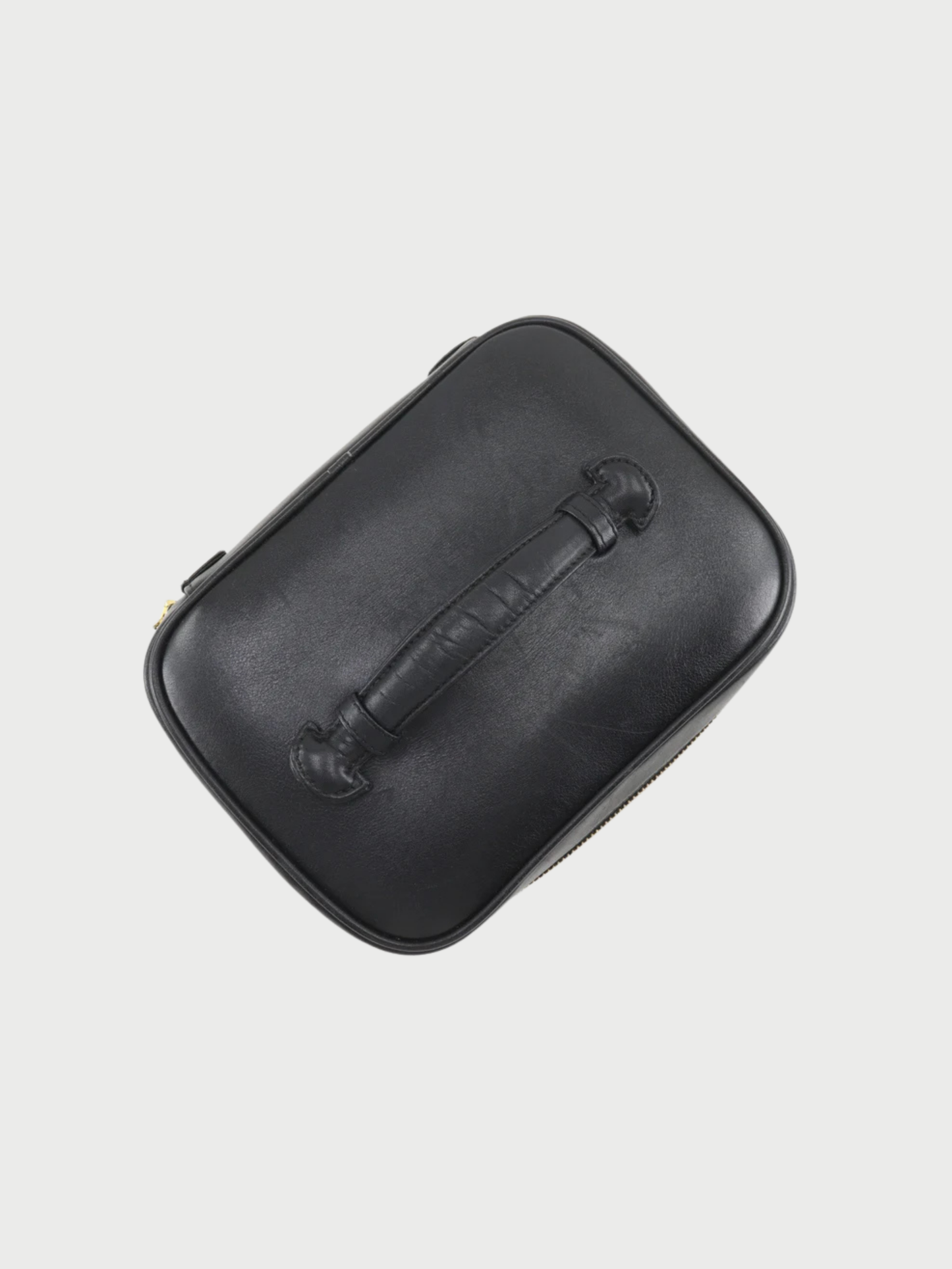 Chanel 1990s Black Calfskin Bicolore Vanity Bag