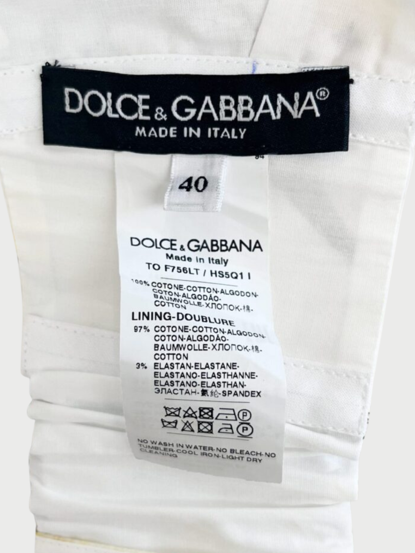 Dolce & Gabbana 2010s White Floral Print Cotton Bralette