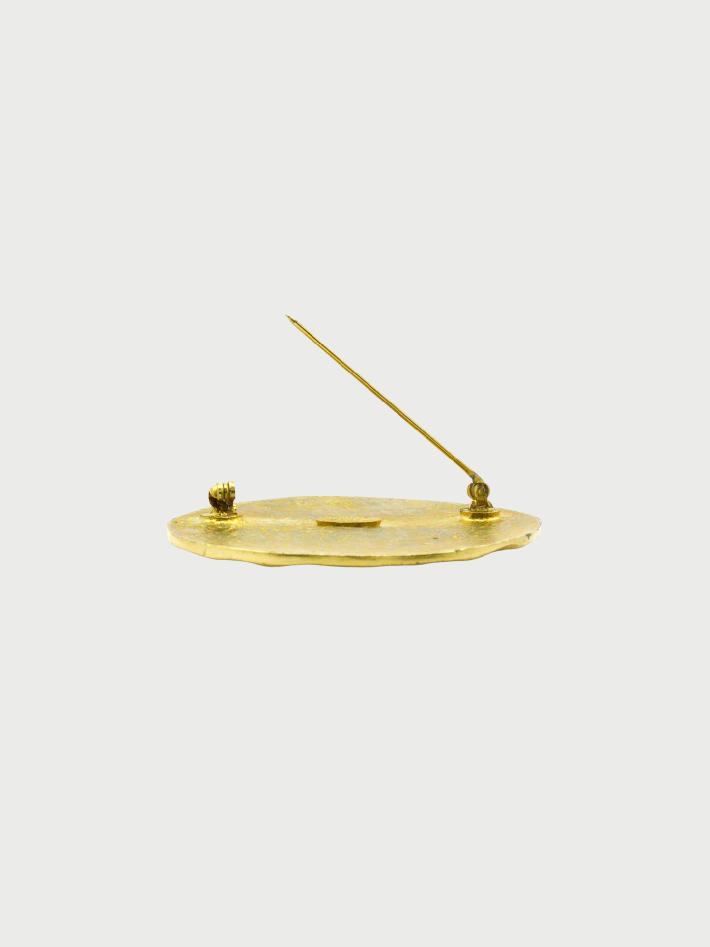 Chanel 1995 Gold Plated Metal Vintage COCO Mark Brooch
