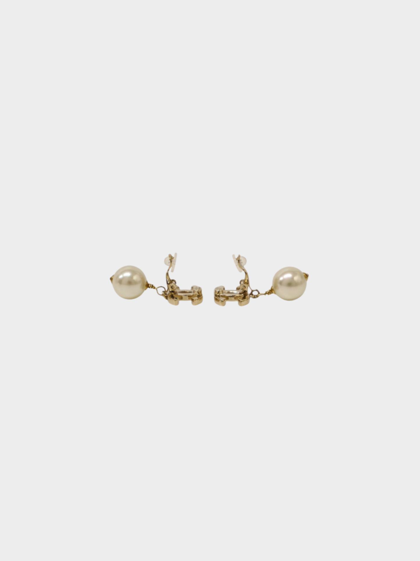 Chanel 2005 Black Gold Pearl COCO Earrings