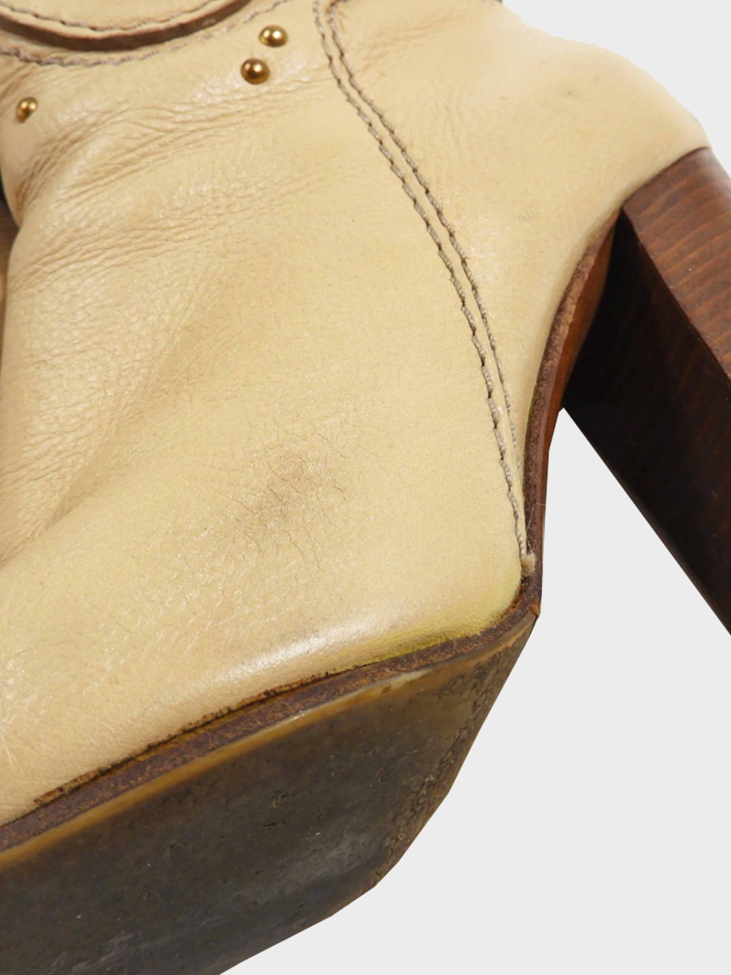 Chloé 2000s Beige Leather Paddington Long Boots