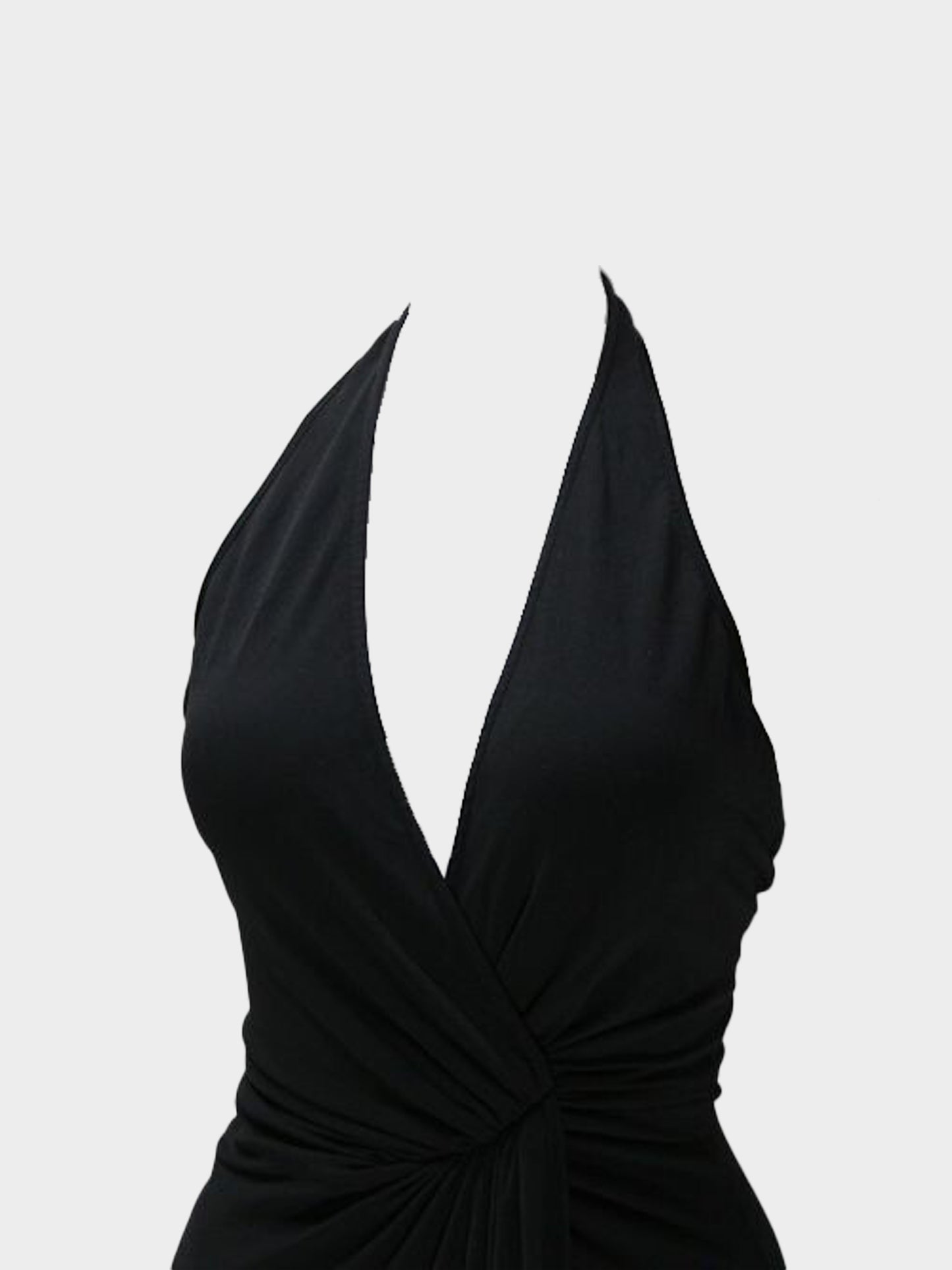 Gucci by Tom Ford 2006 Rare Black Rayon Halter Dress