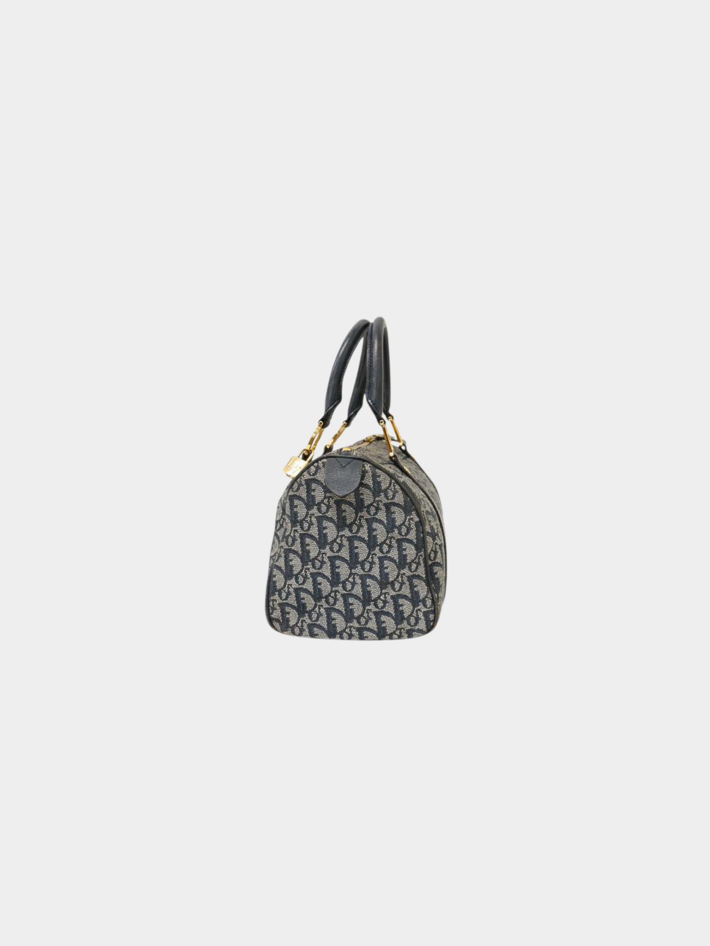 Christian Dior 2000s Navy Trotter Mini Boston Bag