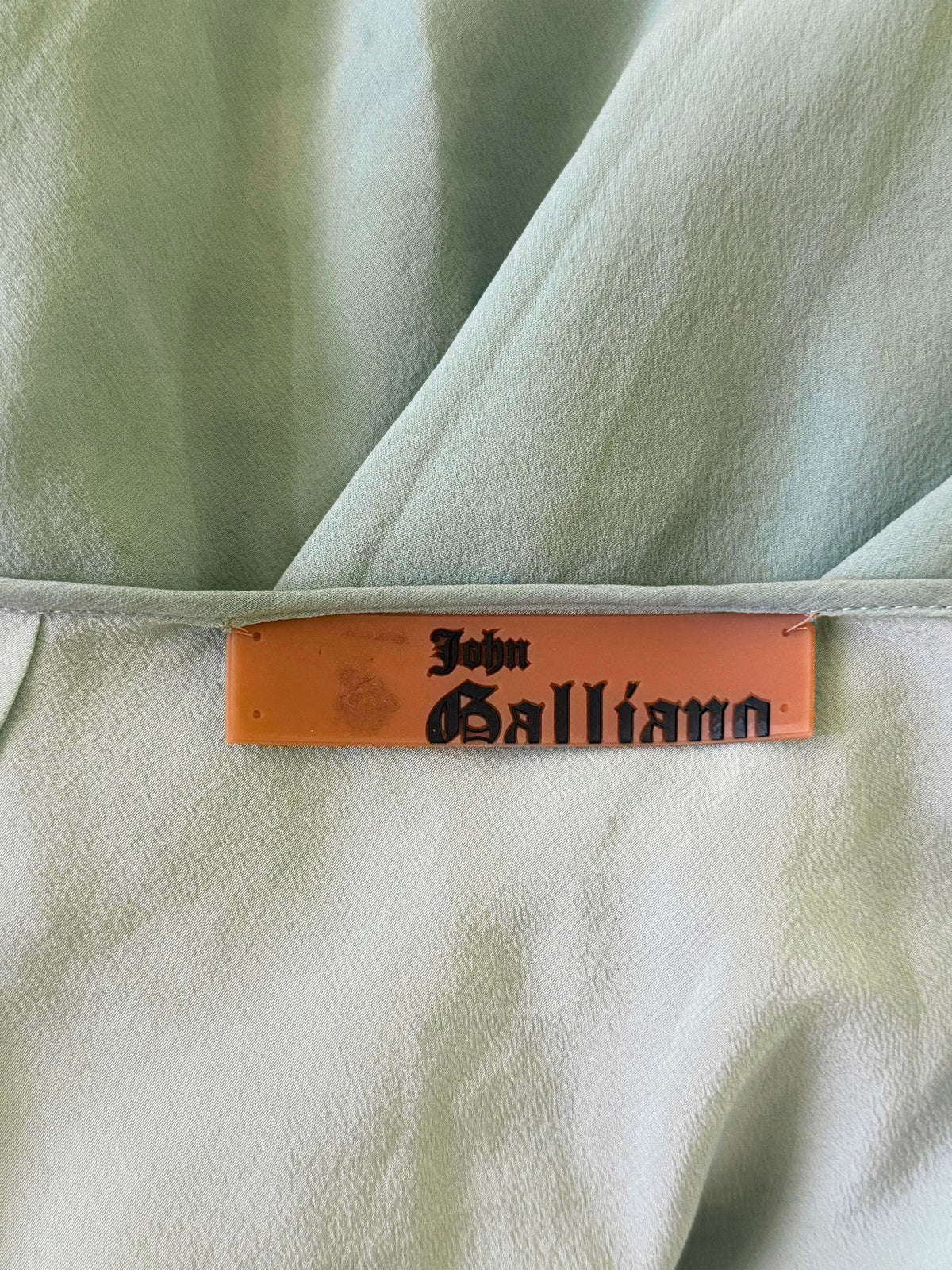 John Galliano Late 1990s Blue Silk Flared Mermaid Long Skirt