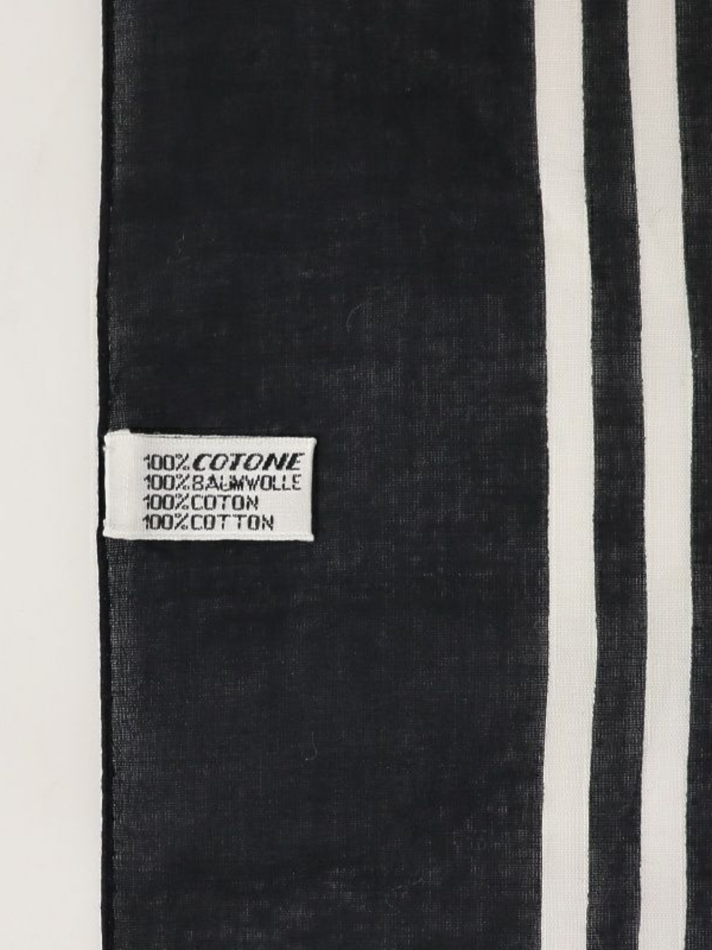 Chanel 2000s Black White Cotton COCO Stole