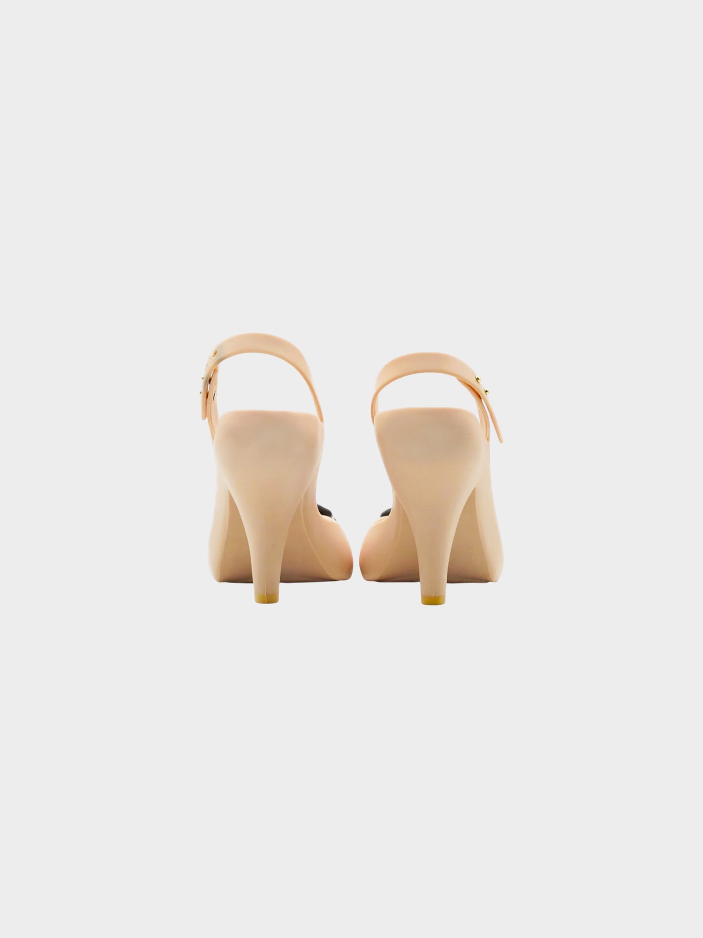Vivienne Westwood x Melissa Early 2010s Anglomania Beige Silicone Peep-toe Sling-back Heels