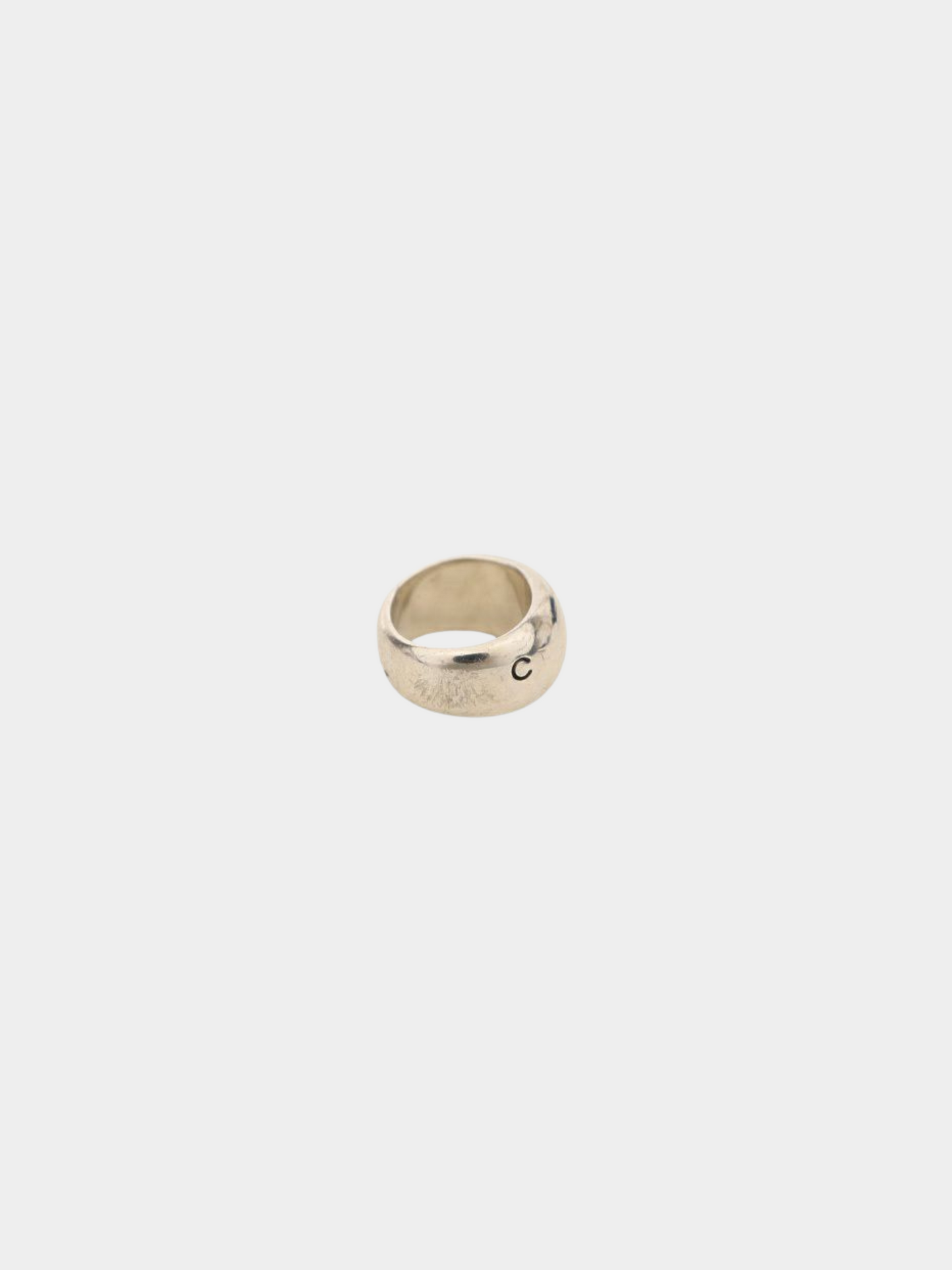 Chanel 2000s Silver 925 Logo Ring