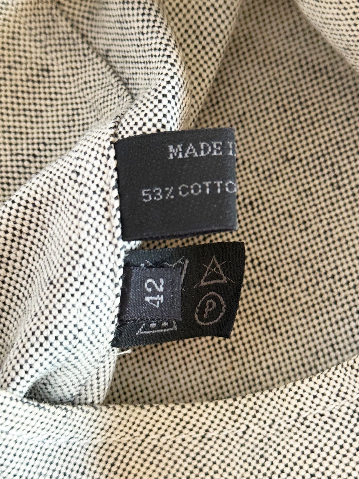 Prada 1990s Grey Cotton Belted Dress
