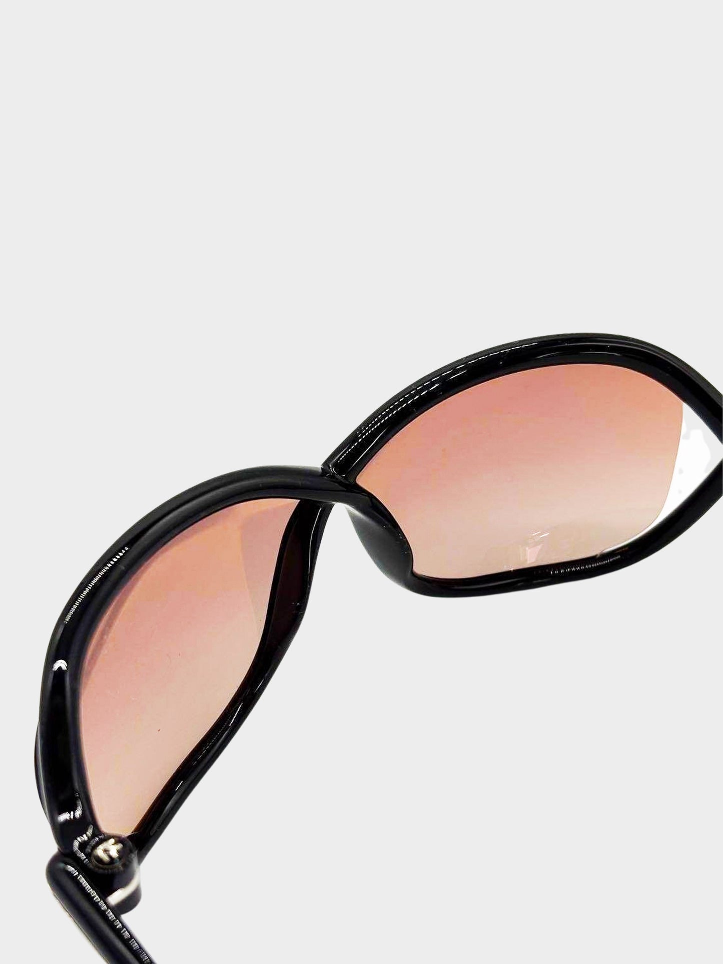 Tom Ford 2000s Black and Pink Fernanda TF1069 Butterfly Sunglasses