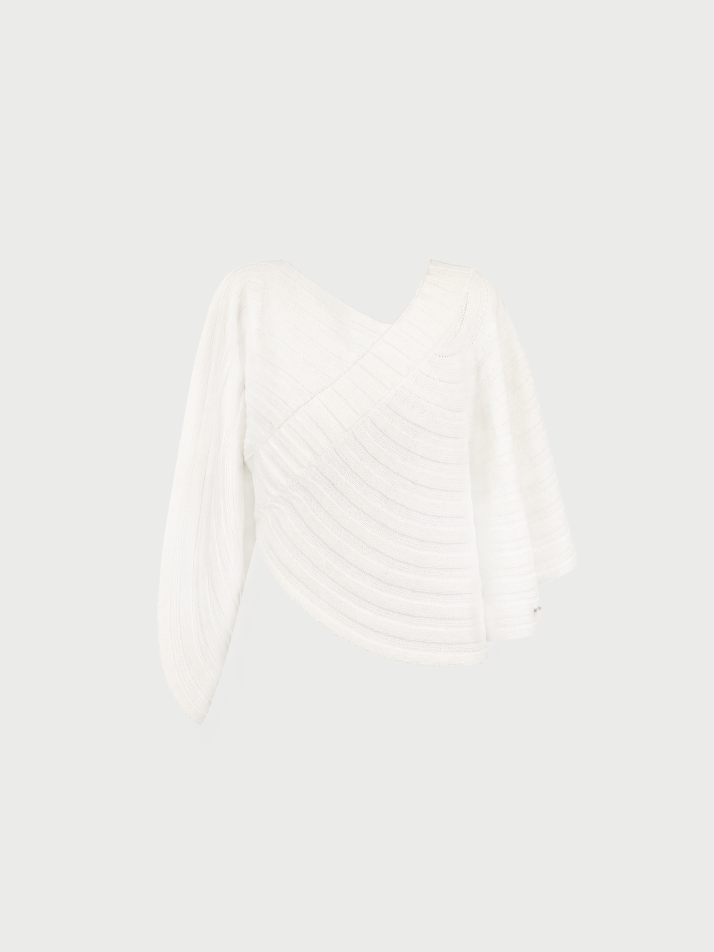 Chanel 2020s White Knit Poncho