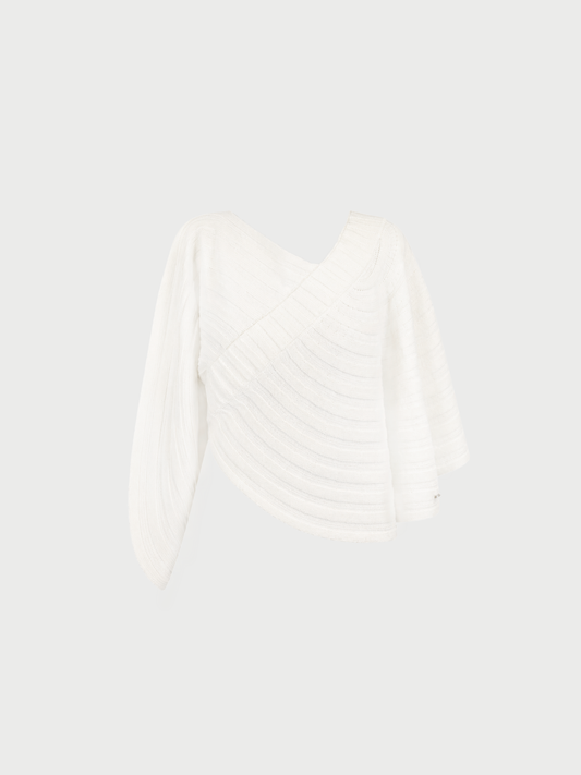 Chanel 2020s White Knit Poncho